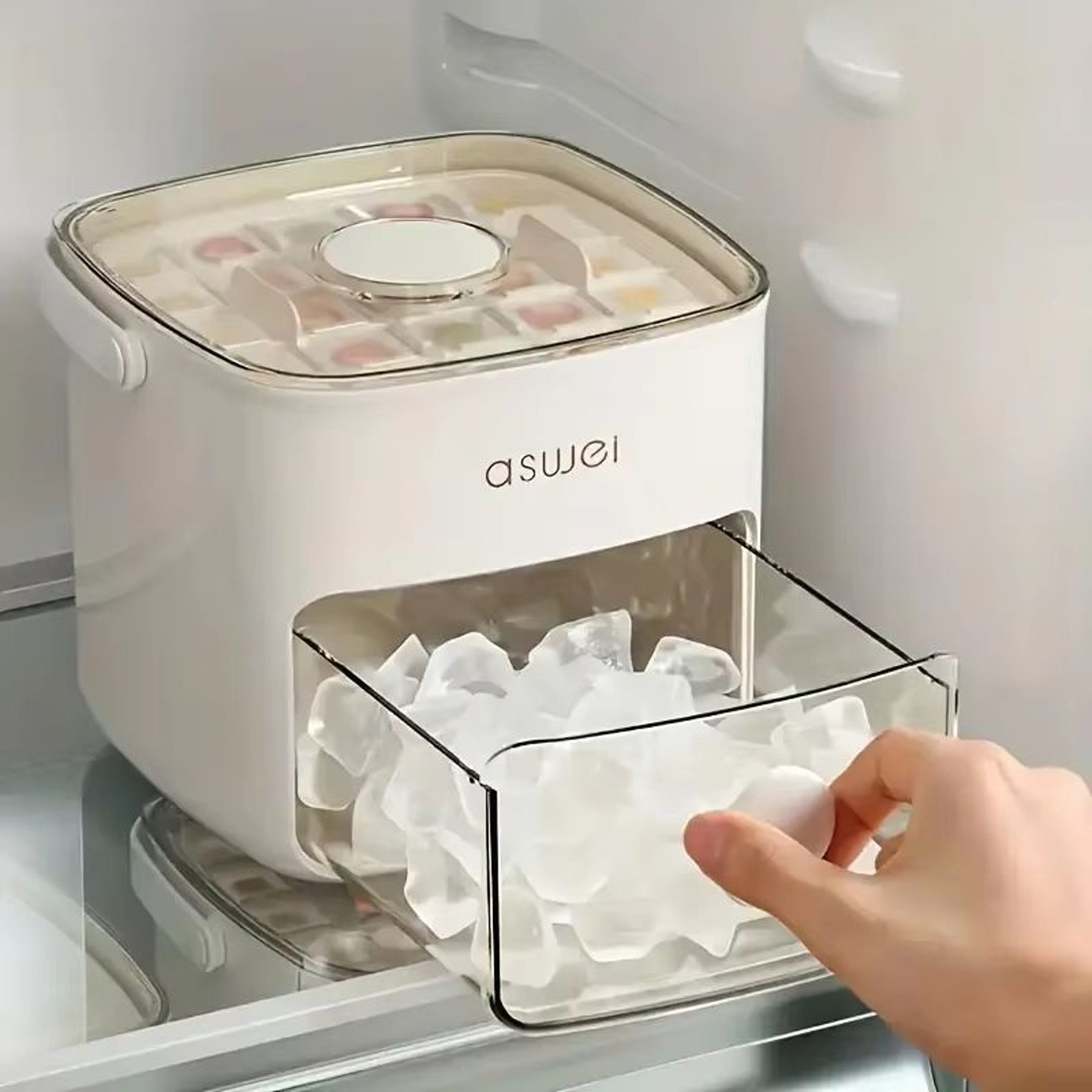 48 Compartment Ice Cube Tray Large Capacity Double Layer Food Grade Freezer Mold 6