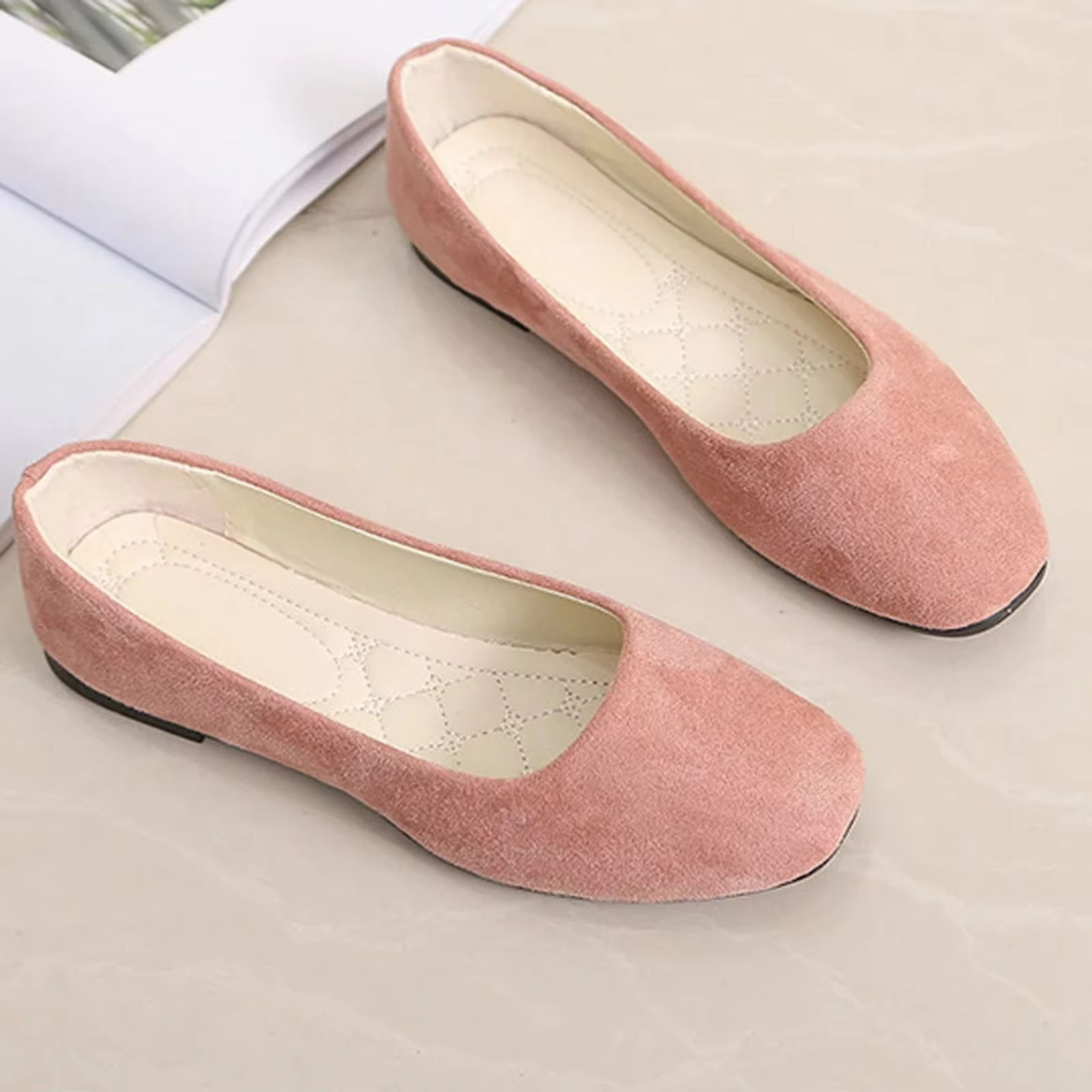 Timeless Suede SquareToe Loafers For Women  FlatHeel SpringSummer Comfort 8