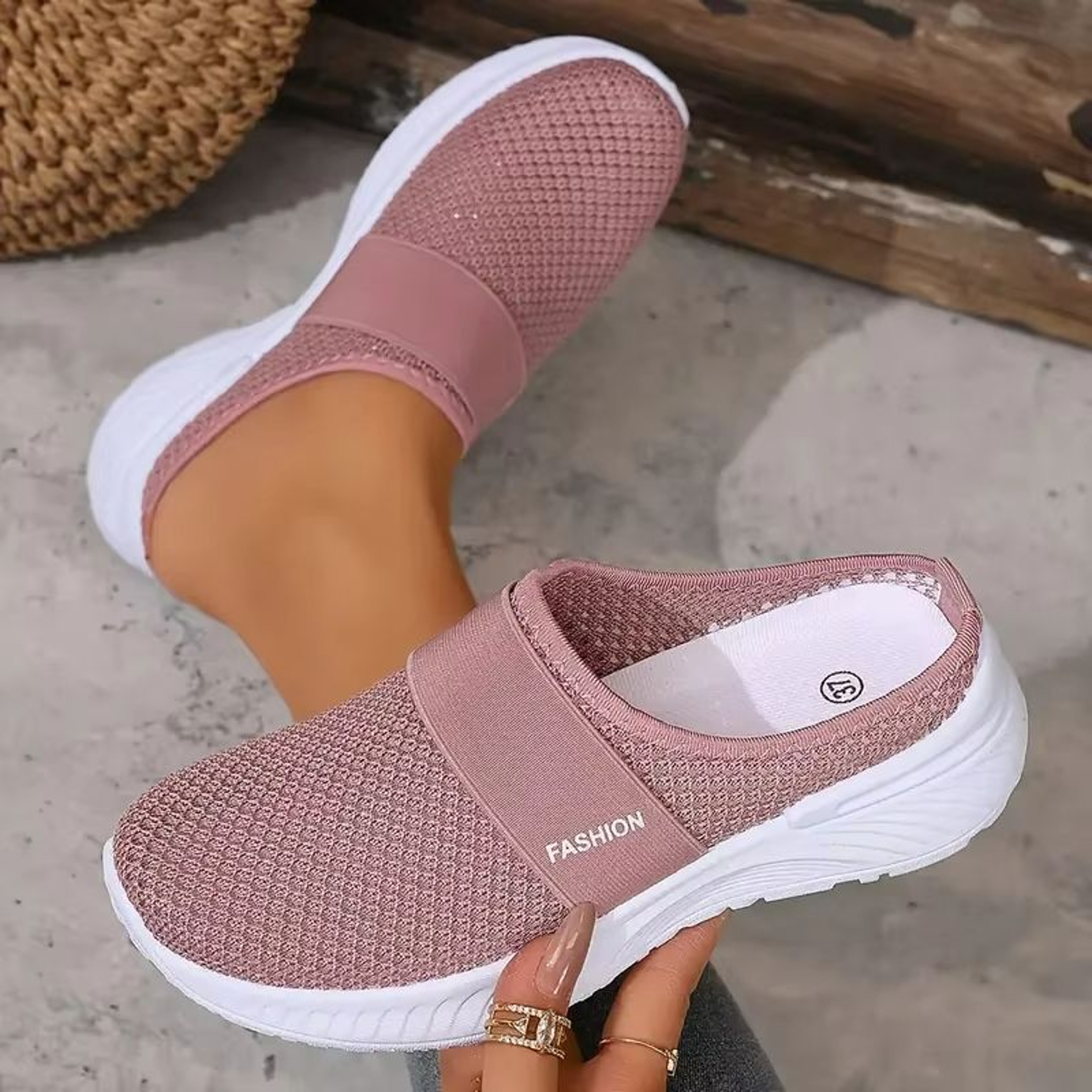 BreezeStep Womens Breathable Mesh SlipOn Flats  Comfortable Casual Walking Shoes 4