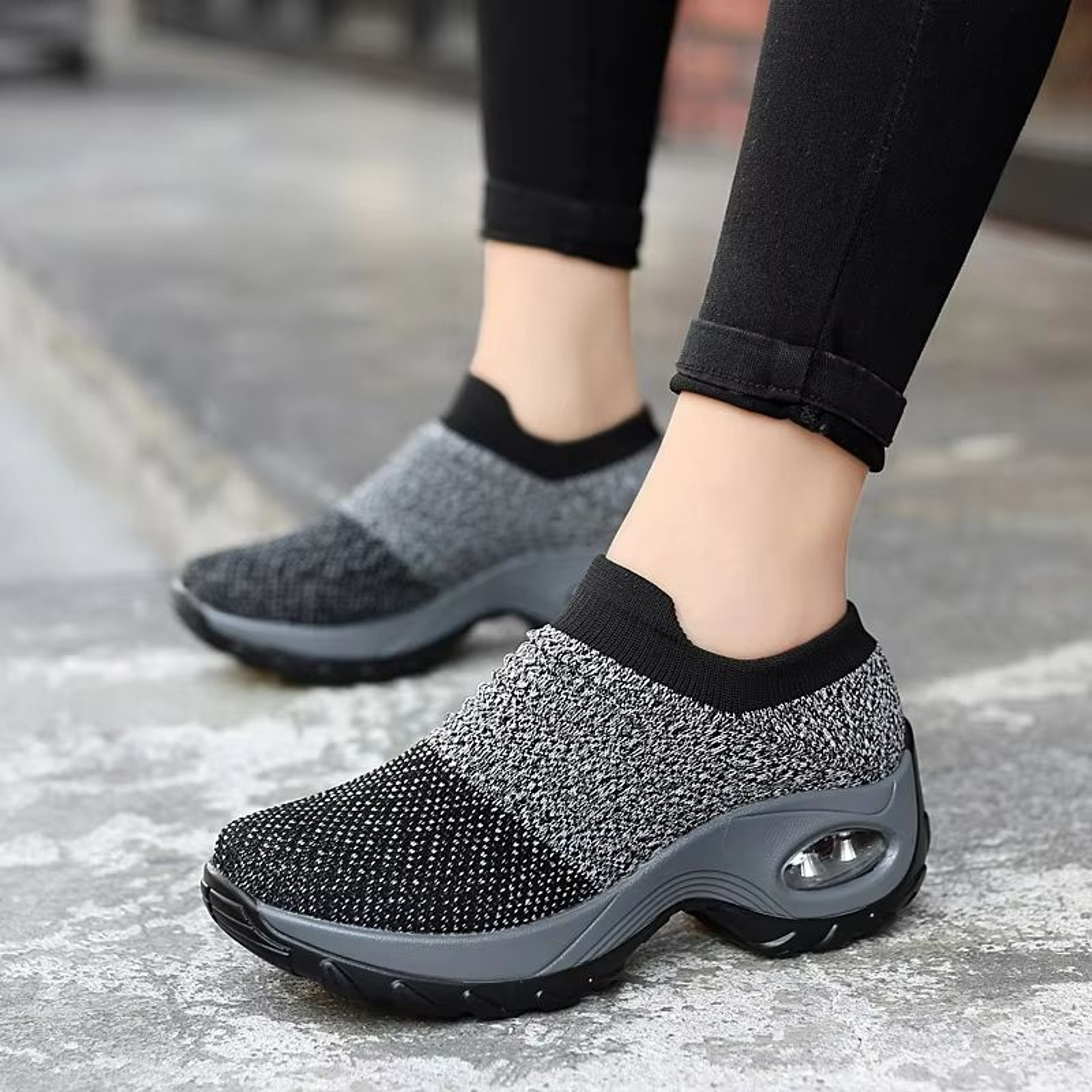 AirLift Womens Breathable Platform Mesh Sneakers 5