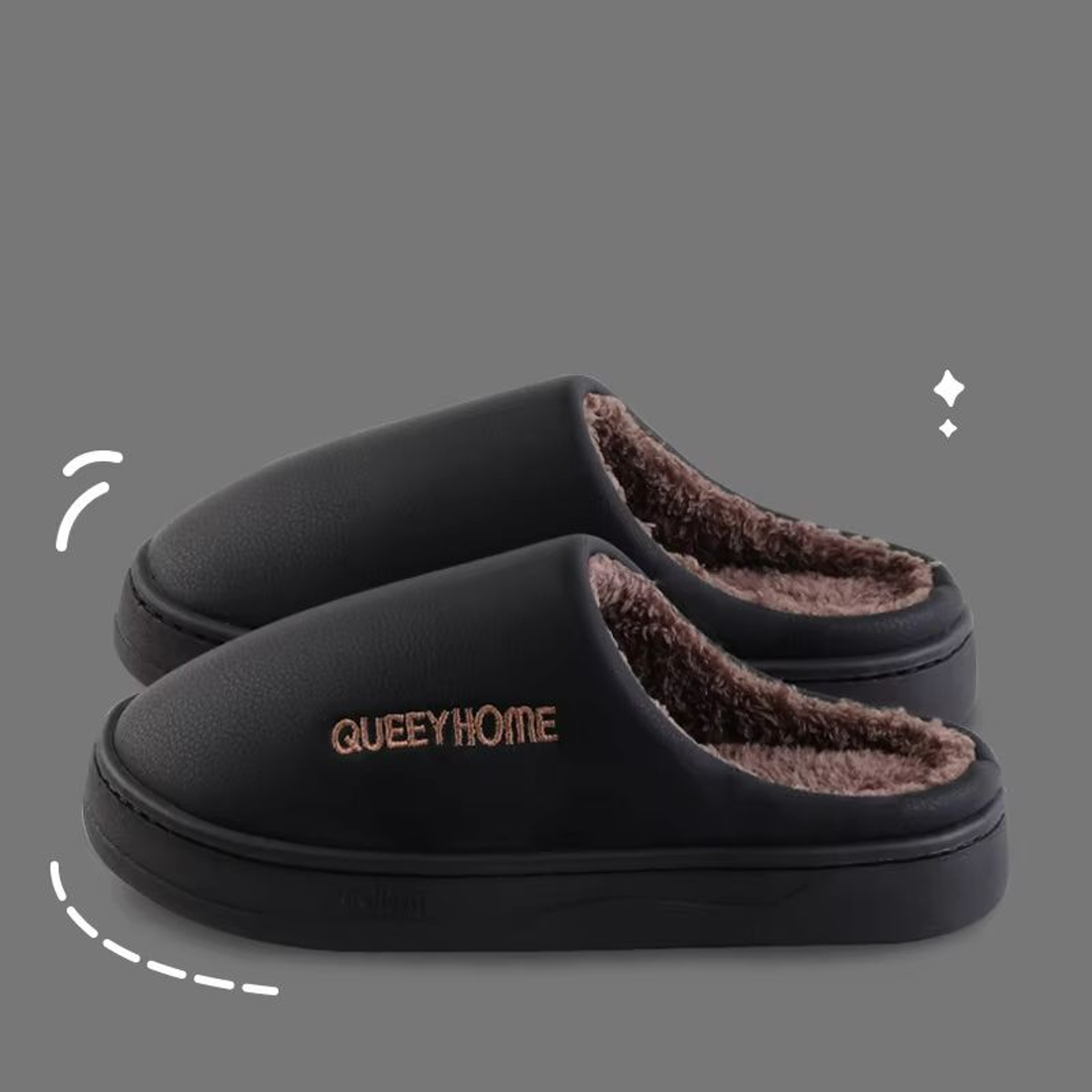 CozyDry Waterproof Cotton Slippers  AntiSlip ThickSoled Warm Winter Slippers 7