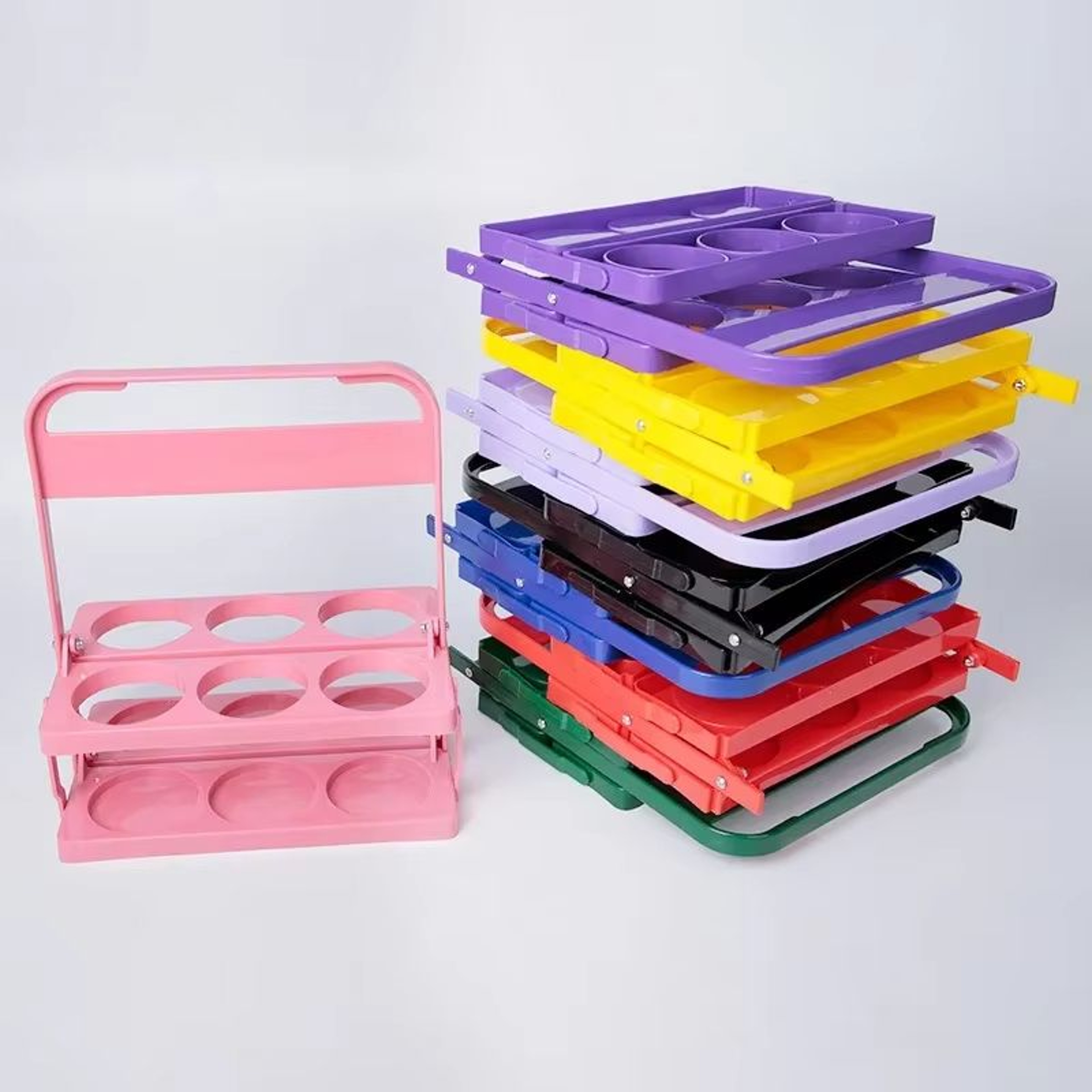 Portable Foldable Beer  Beverage Rack  Durable Cup Organizer And Bottle Holder For Parties  Travel 0