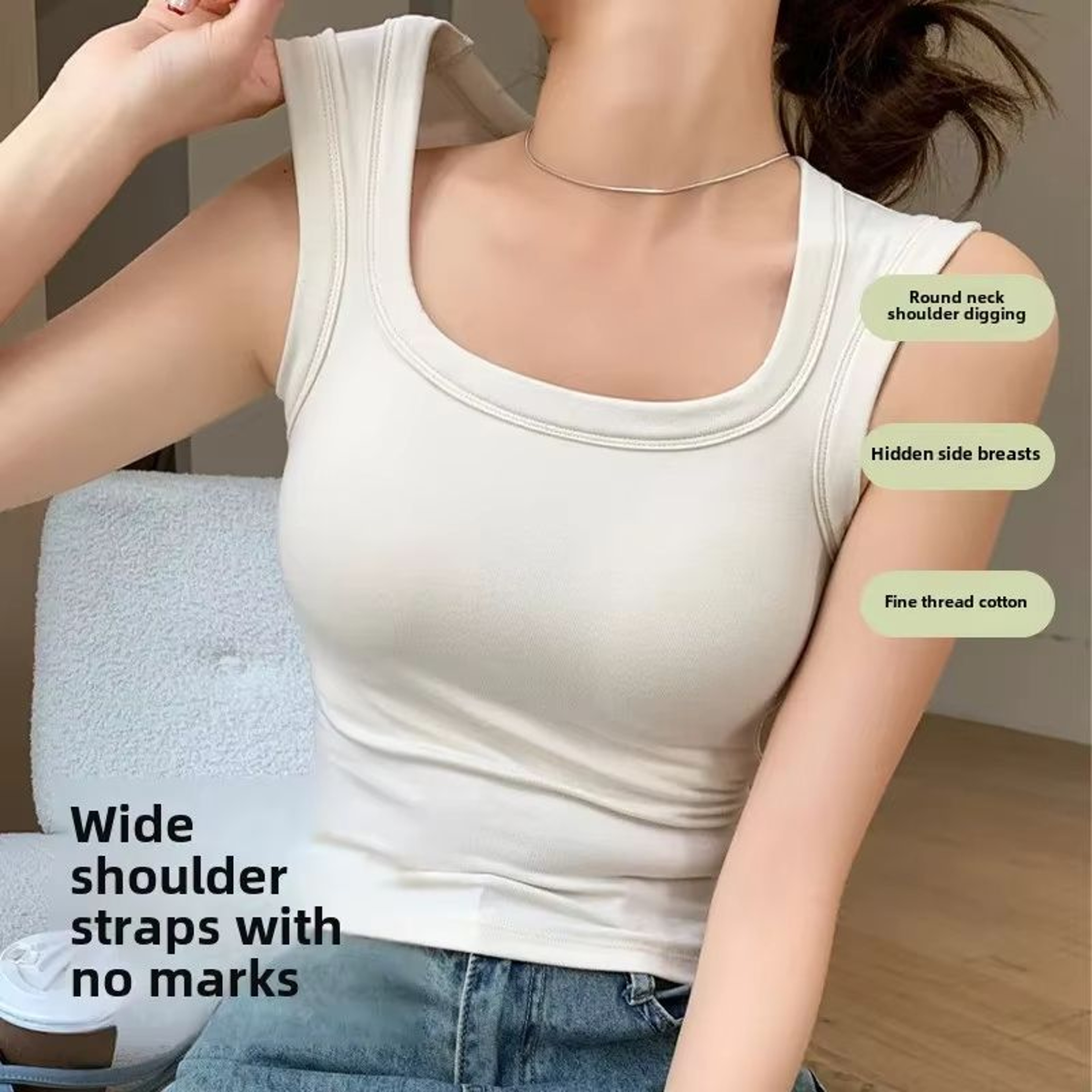 Seamless BuiltIn Bra Tank Top  Breathable Workout Vest And Summer Sleeveless Shirt For Women 2