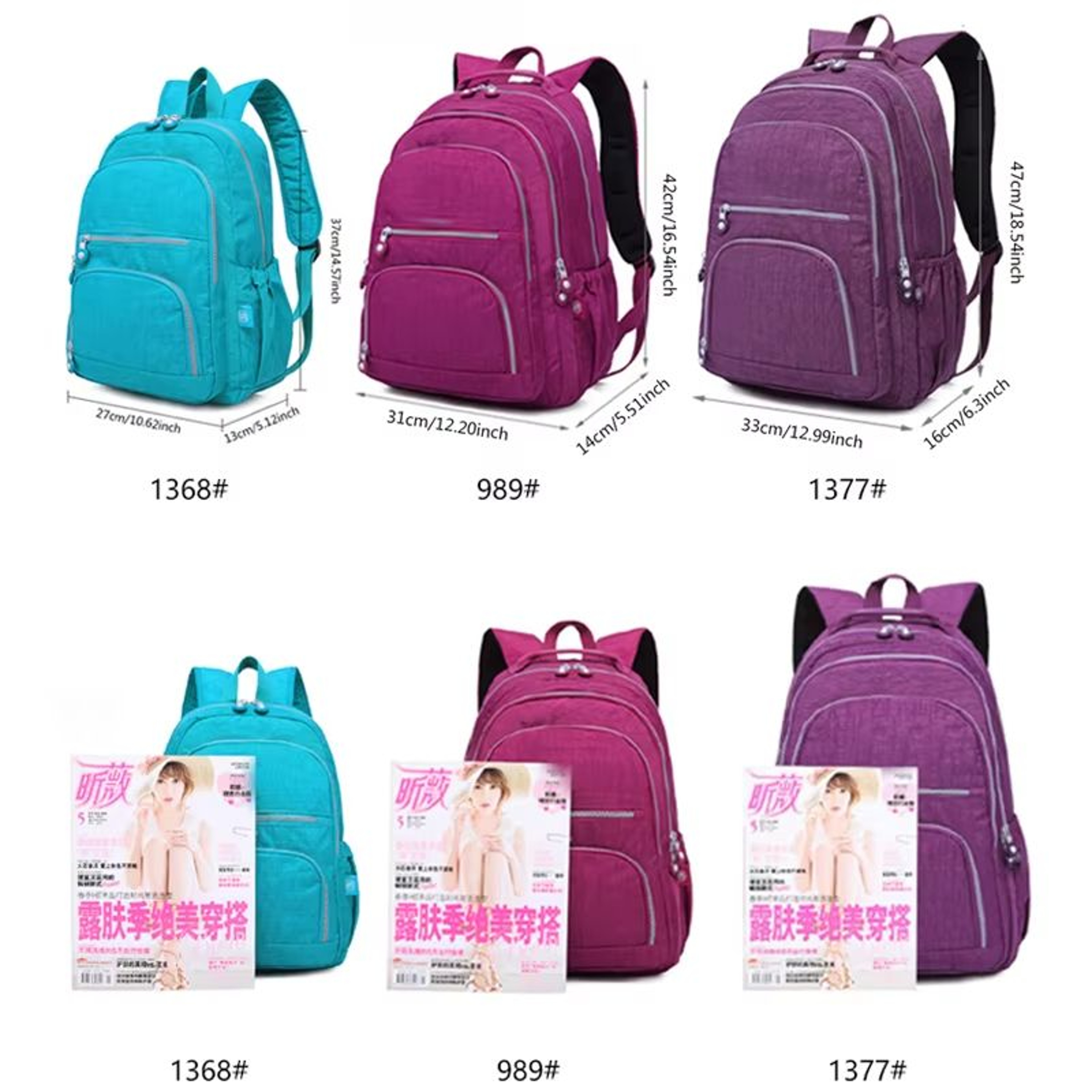 TEGAOTE Aesthetic School Backpack  Waterproof Nylon Laptop Bag And Travel Backpack Purse For Teen G 5