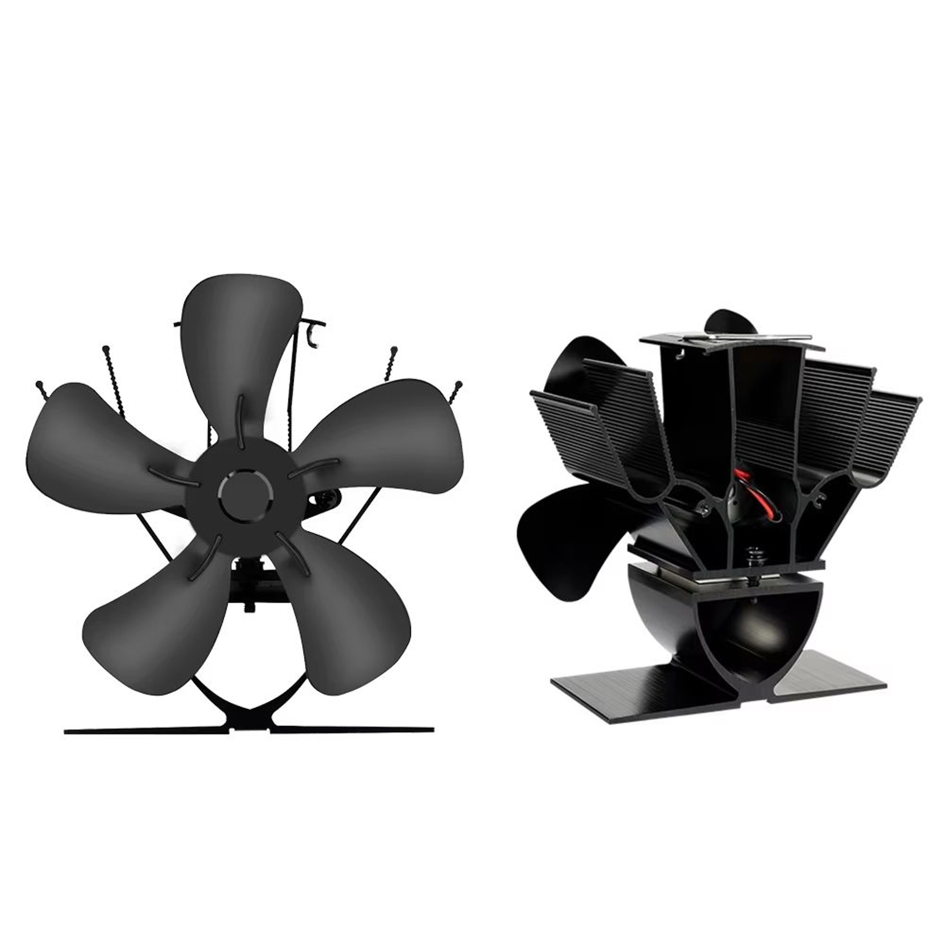 Mini 5Blade Heat Powered Stove Fan  EcoFriendly Fireplace Fan For Wood Burners Silent Operation  Ef 4