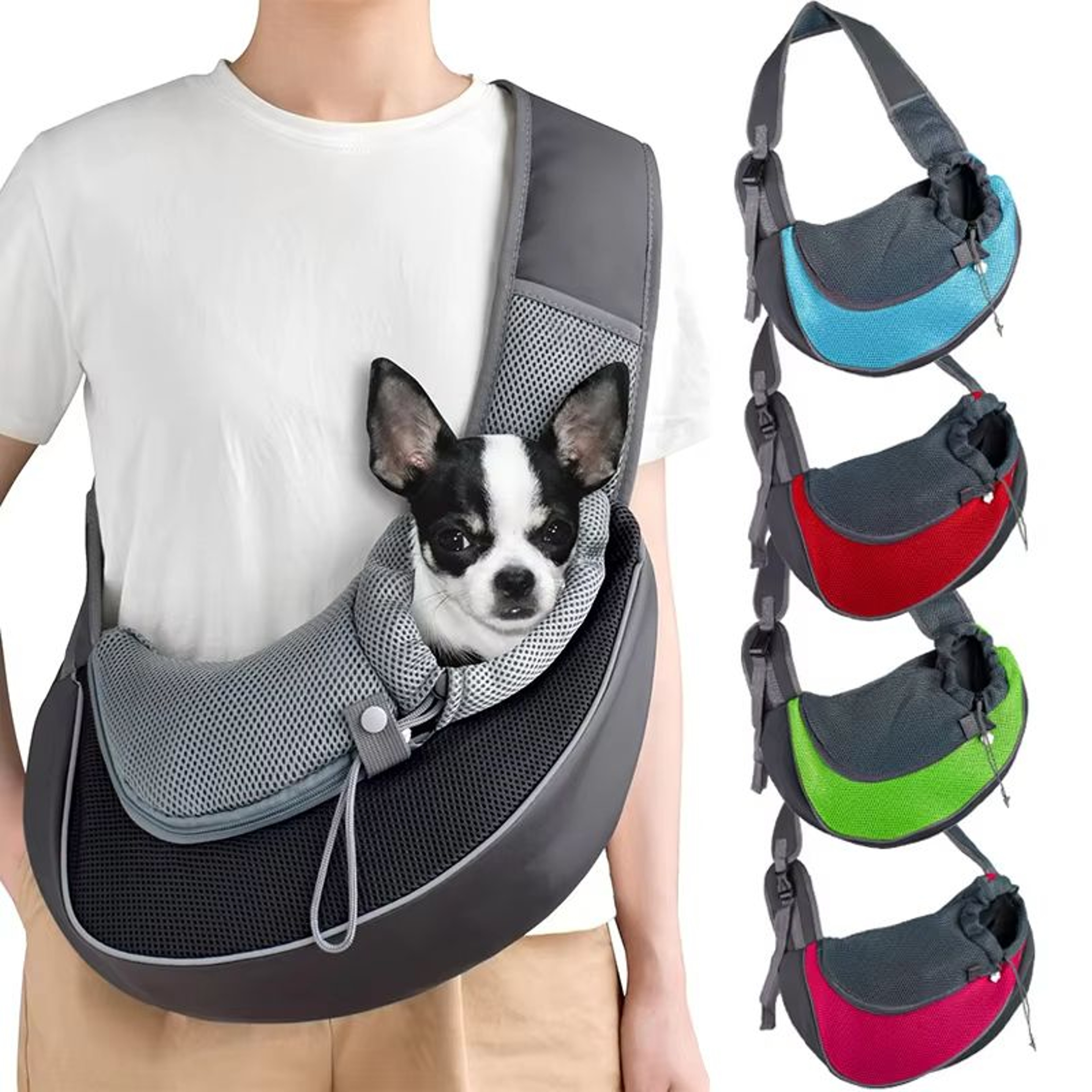 Pet Carrier Sling Backpack  Breathable Travel Tote Shoulder Bag For Small Dogs  Cats 0