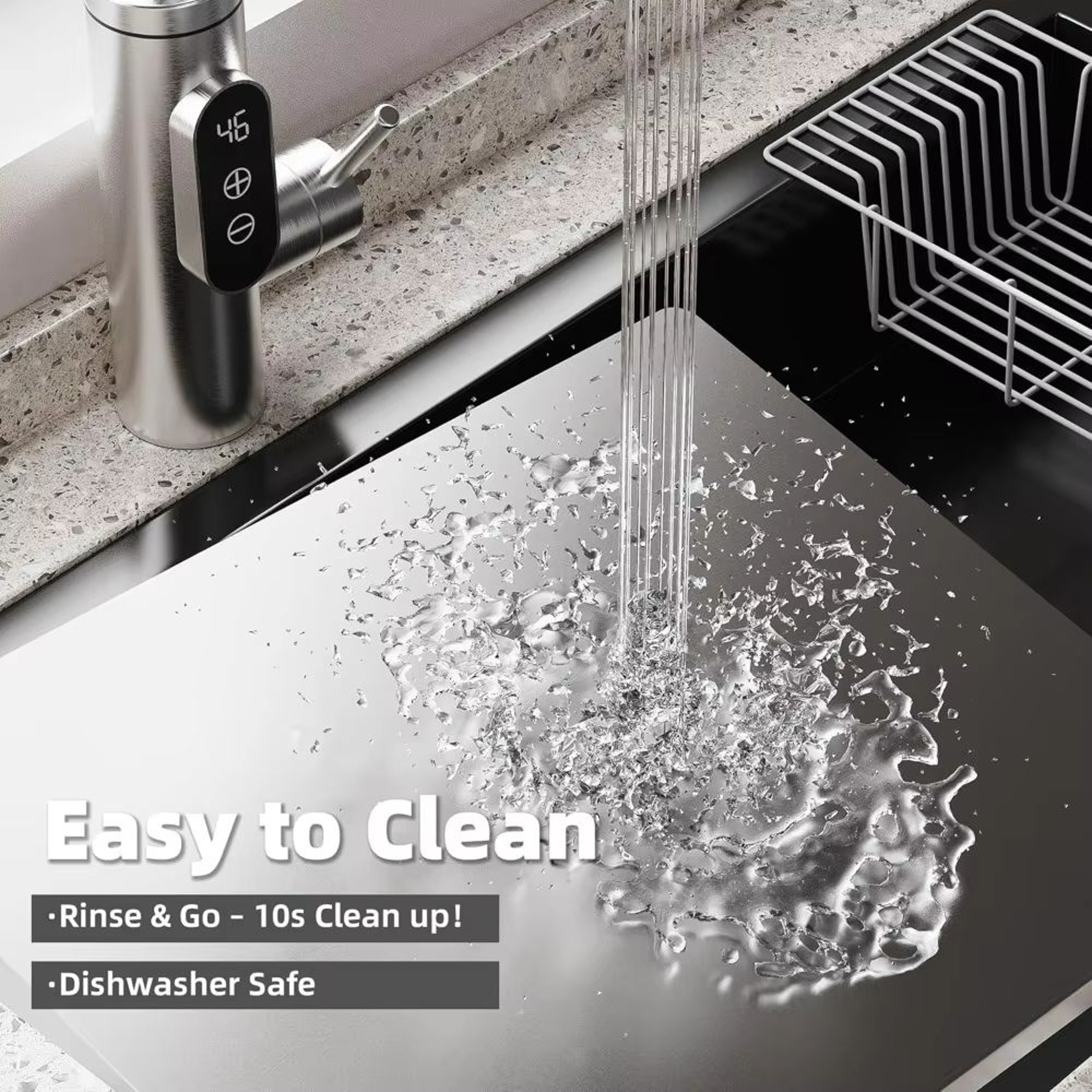 Premium Stainless Steel Cutting Board  Food Grade 304 NonSlip Edge Durable Kitchen Tool 2