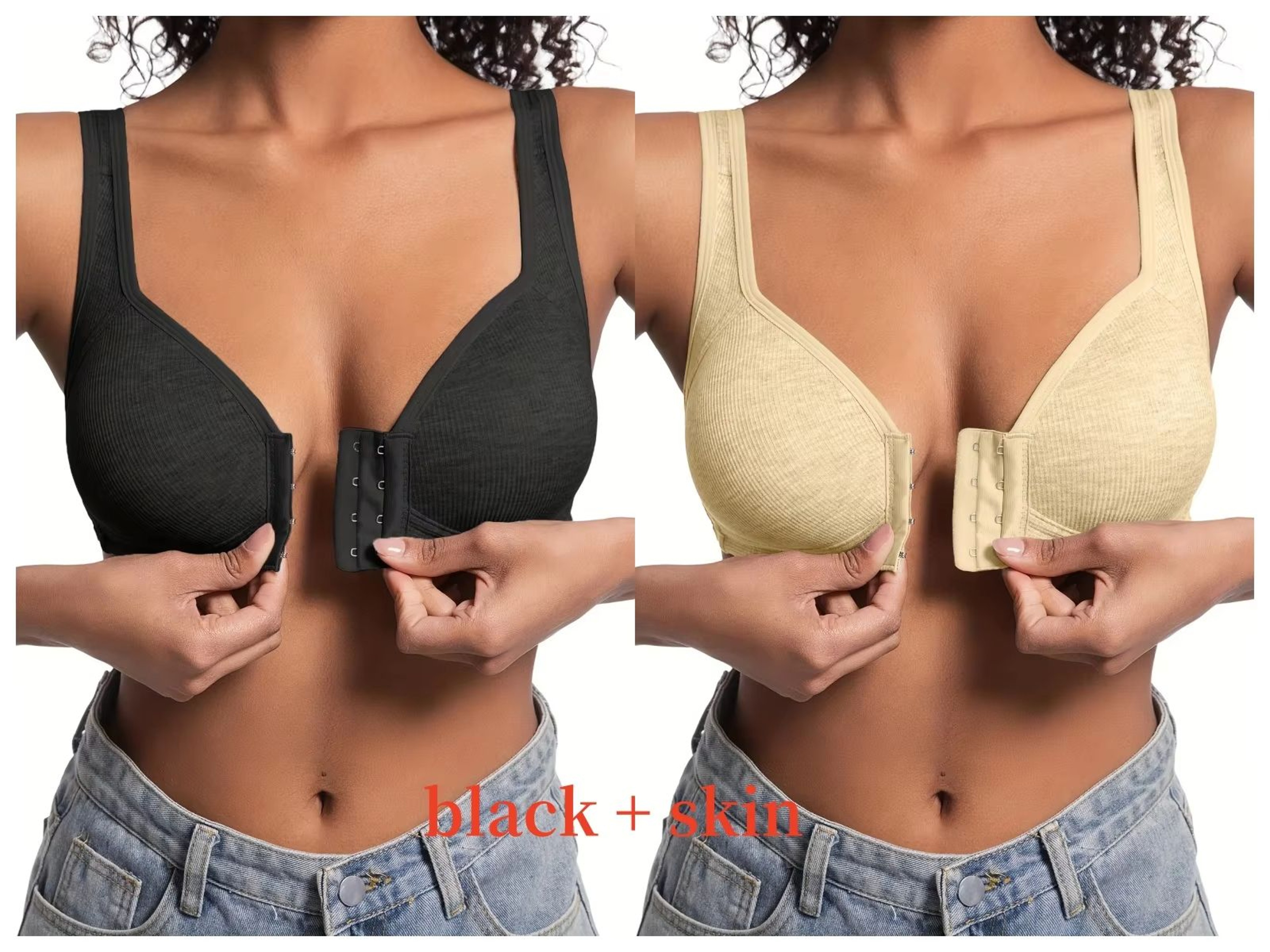 WireFree Front Closure Bra  WomenS Full Coverage Comfort Bra With Fixed Cups For Everyday Support 13