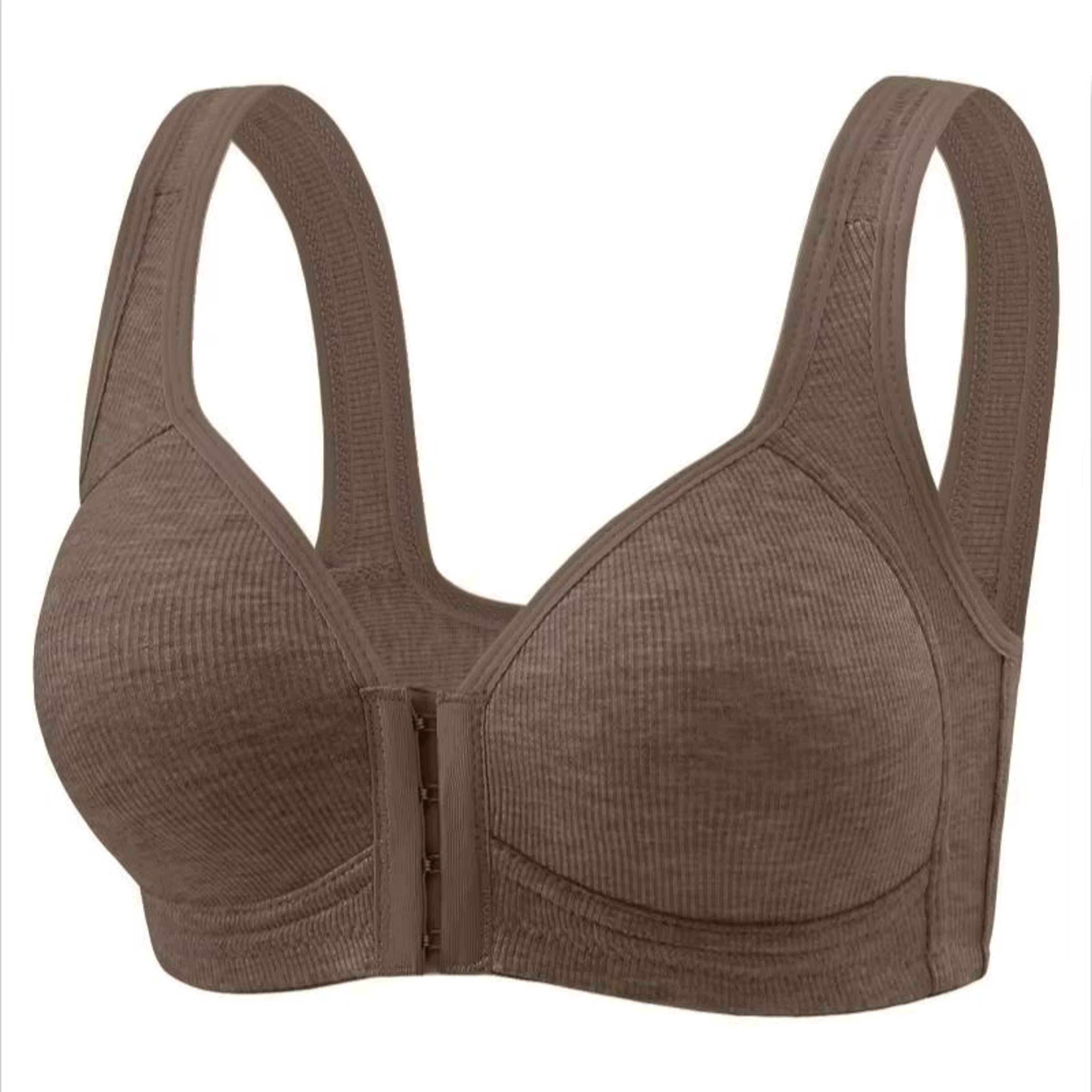 WireFree Front Closure Bra  WomenS Full Coverage Comfort Bra With Fixed Cups For Everyday Support 14