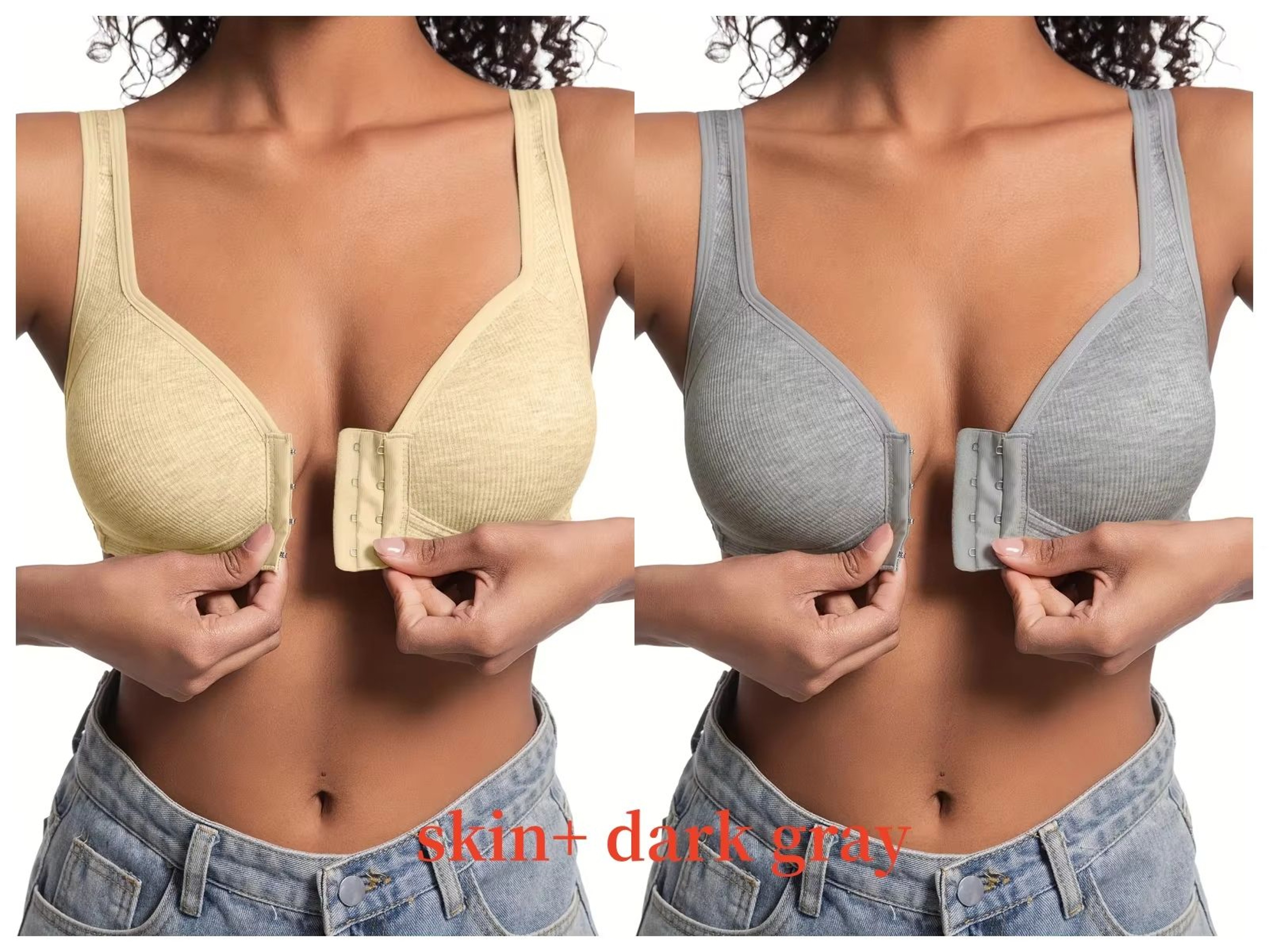 WireFree Front Closure Bra  WomenS Full Coverage Comfort Bra With Fixed Cups For Everyday Support 16