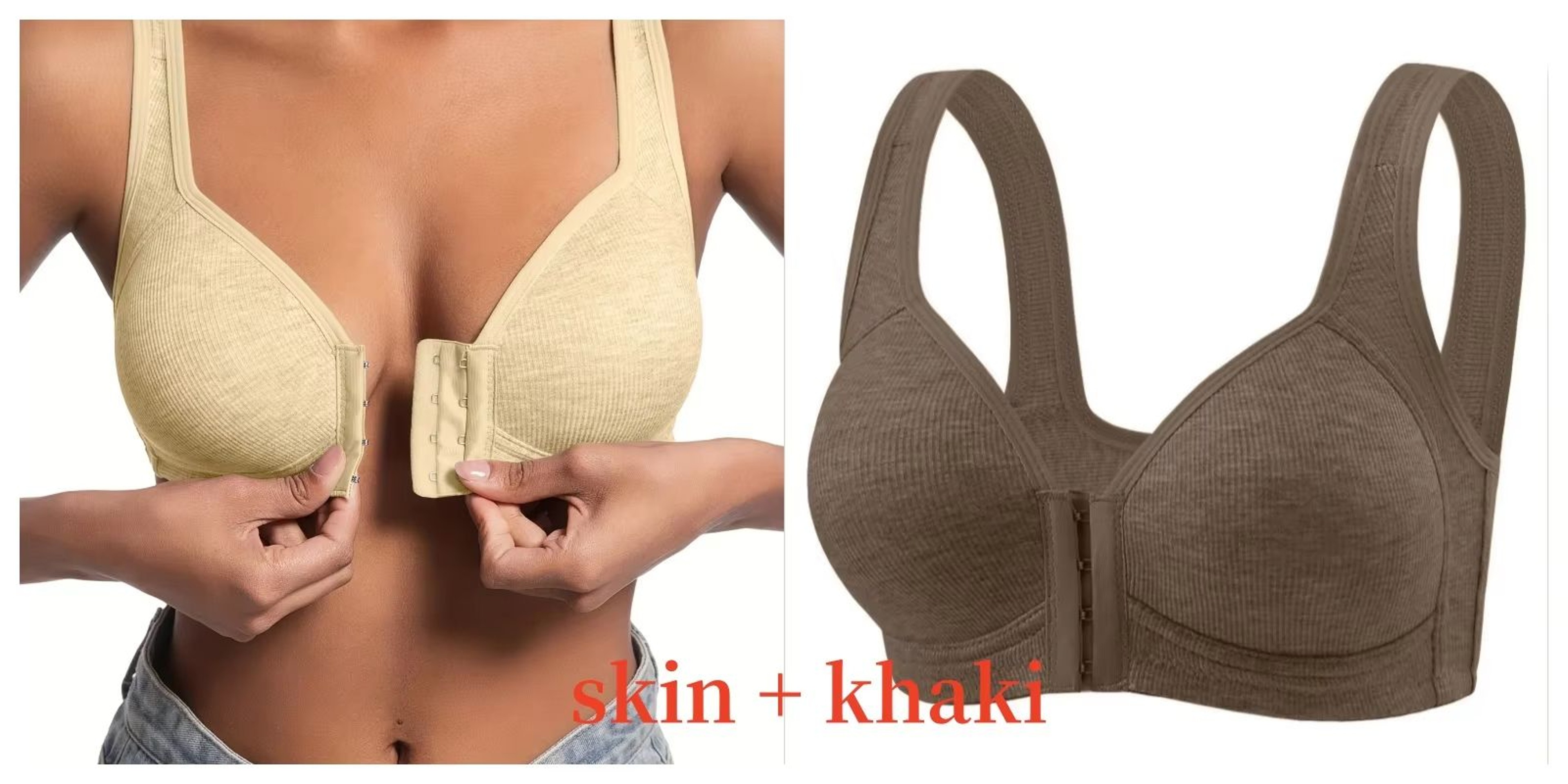 WireFree Front Closure Bra  WomenS Full Coverage Comfort Bra With Fixed Cups For Everyday Support 17