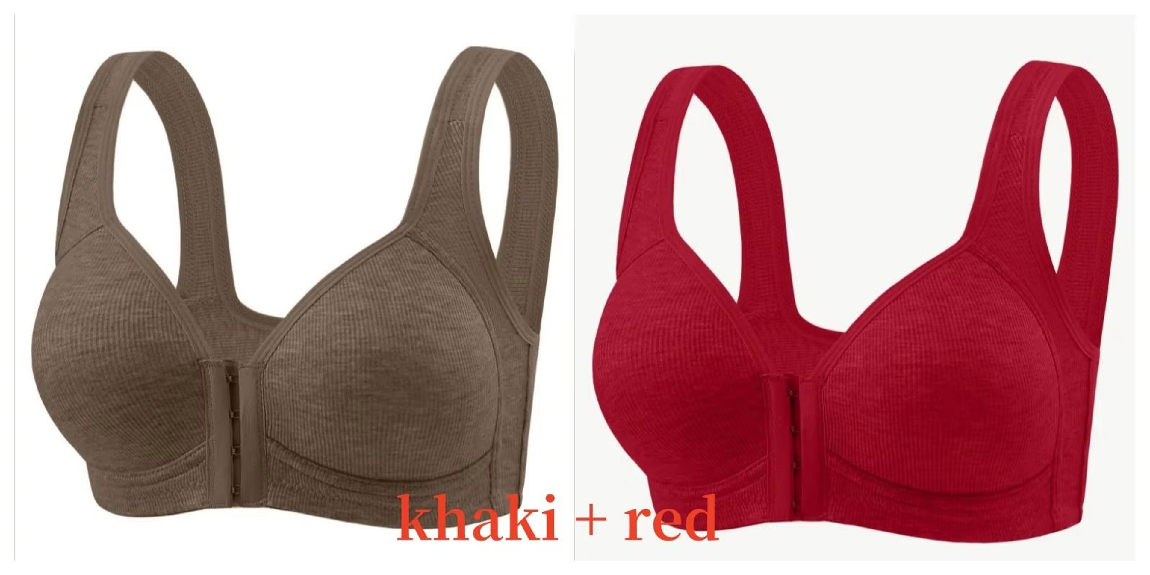 WireFree Front Closure Bra  WomenS Full Coverage Comfort Bra With Fixed Cups For Everyday Support 23