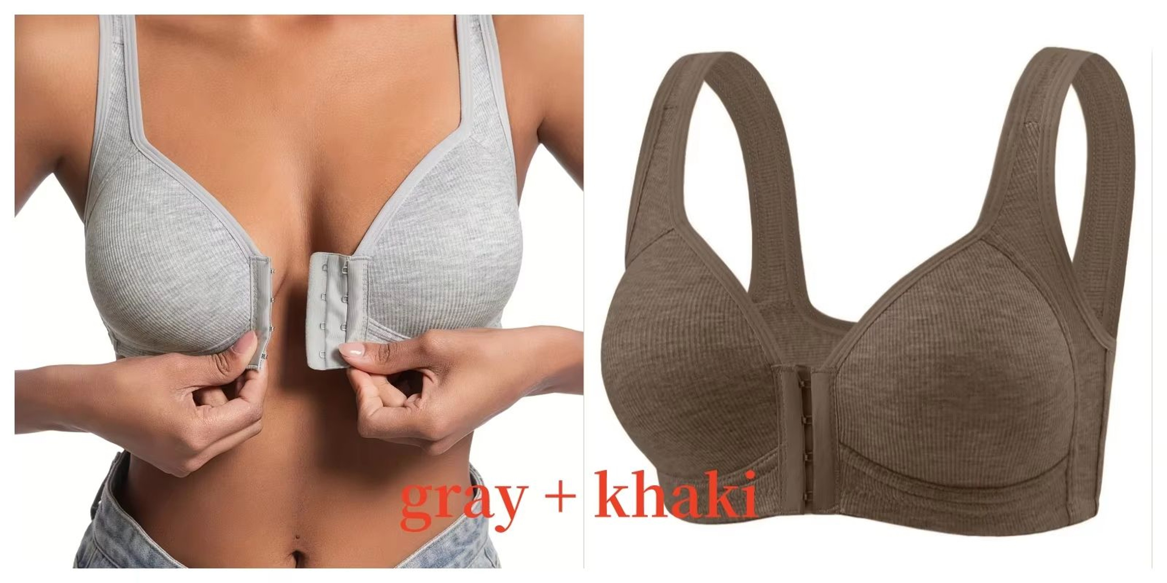 WireFree Front Closure Bra  WomenS Full Coverage Comfort Bra With Fixed Cups For Everyday Support 27