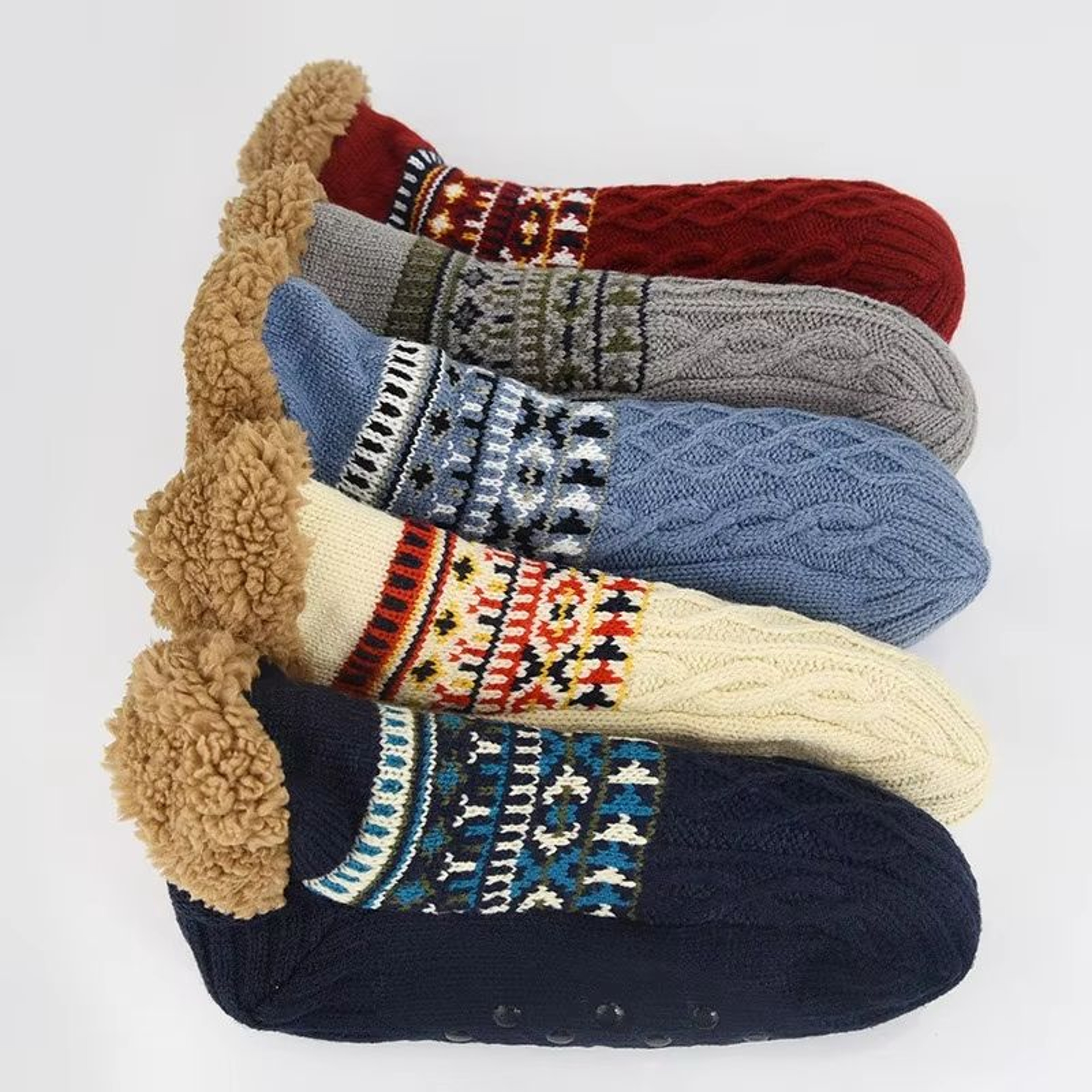 Cozy Thermal Non Slip Floor Socks  Warm Cotton Fuzzy Slippers For Women  Men 5