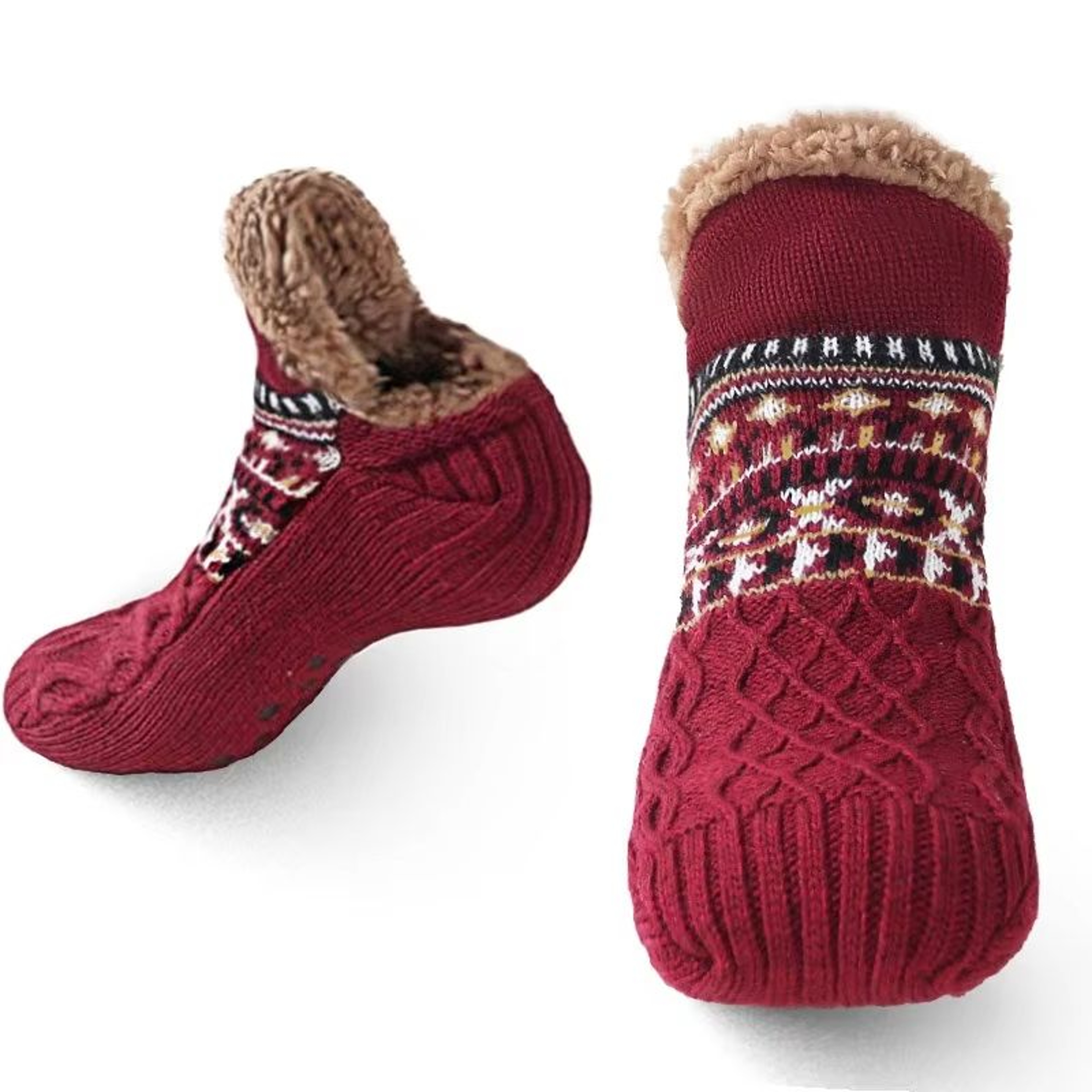 Cozy Thermal Non Slip Floor Socks  Warm Cotton Fuzzy Slippers For Women  Men 9