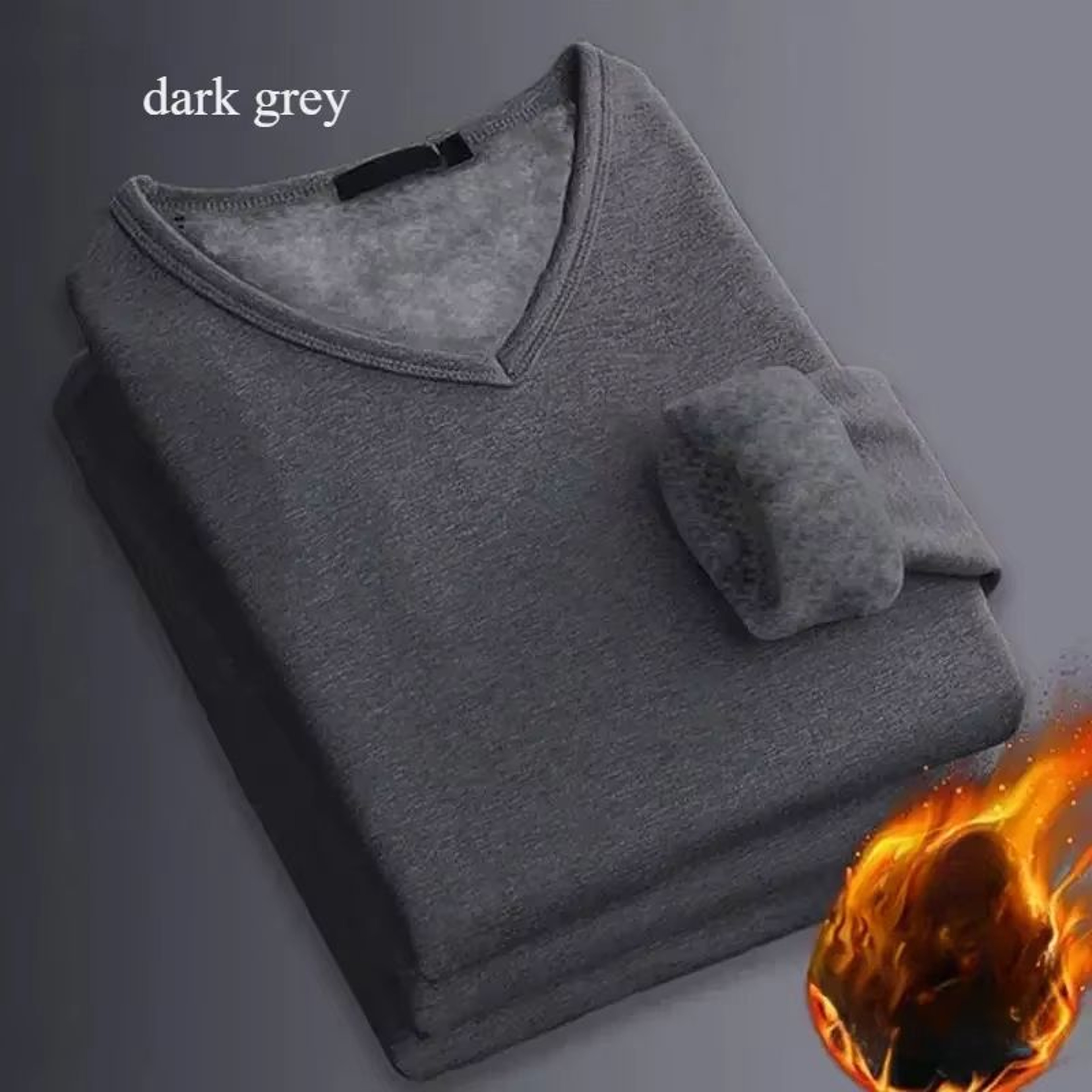 Mens Winter Thermal Underwear Shirt  LongSleeve Plus Velvet Slim Fit Base Layer For Cold Weather 2