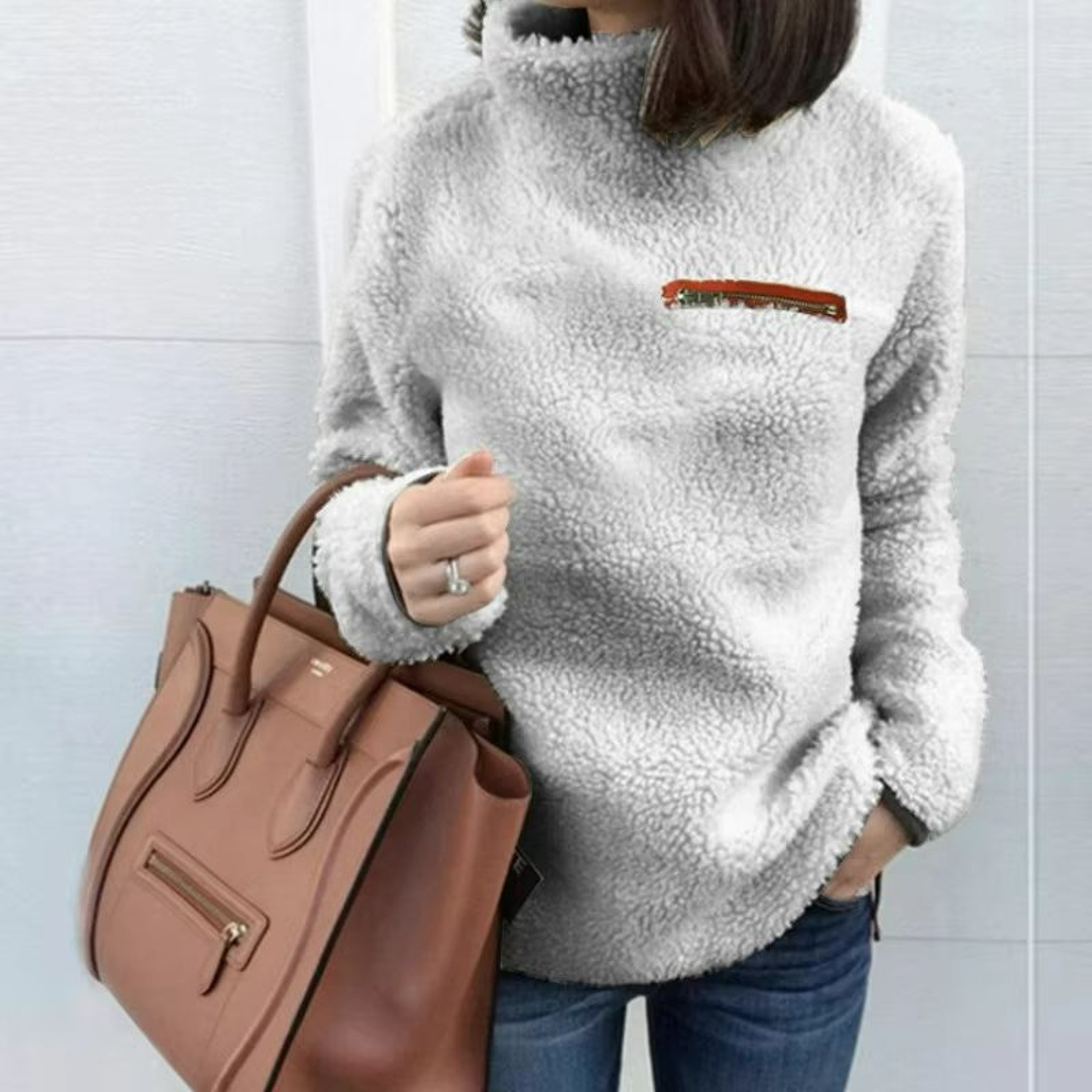 CozyZip SuperSoft Turtleneck Pullover  Womens Winter Zipper Sweater 6