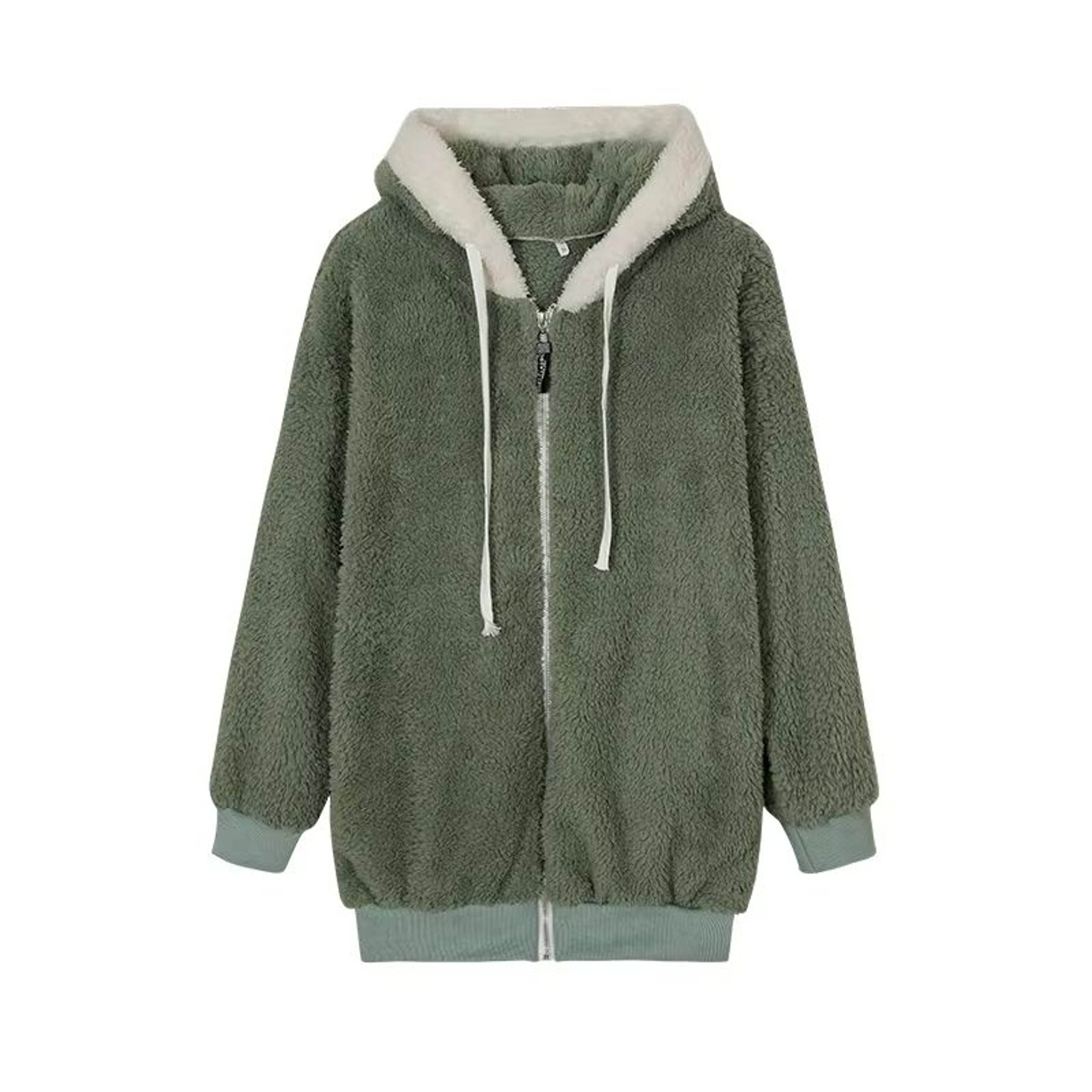 HugSoft Oversized Plush Hooded Jacket  Cozy ZipUp Fleece Coat 9