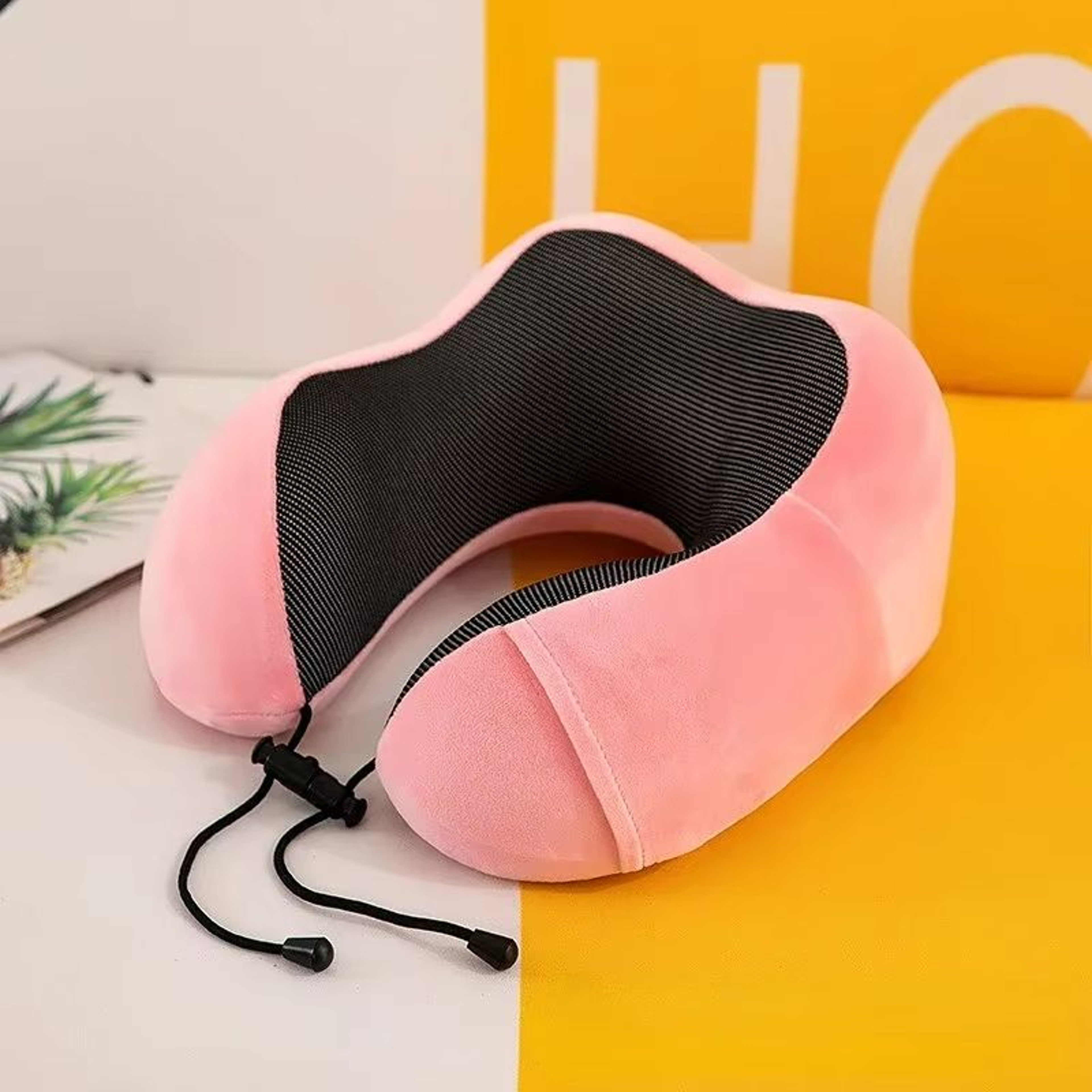 Premium UShaped Memory Foam Travel Pillow With Neck Support  Gentle Massage 9