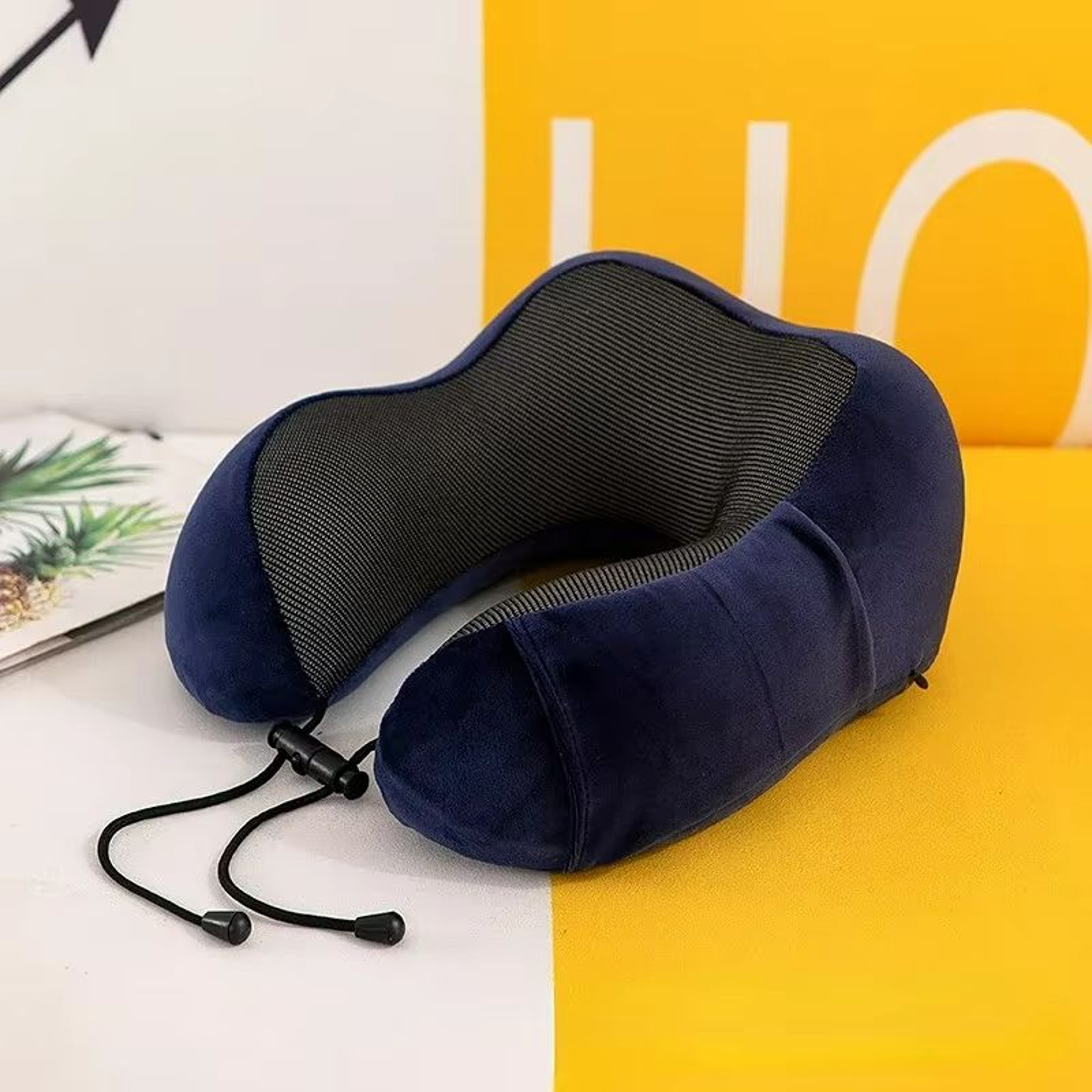 Premium UShaped Memory Foam Travel Pillow With Neck Support  Gentle Massage 6