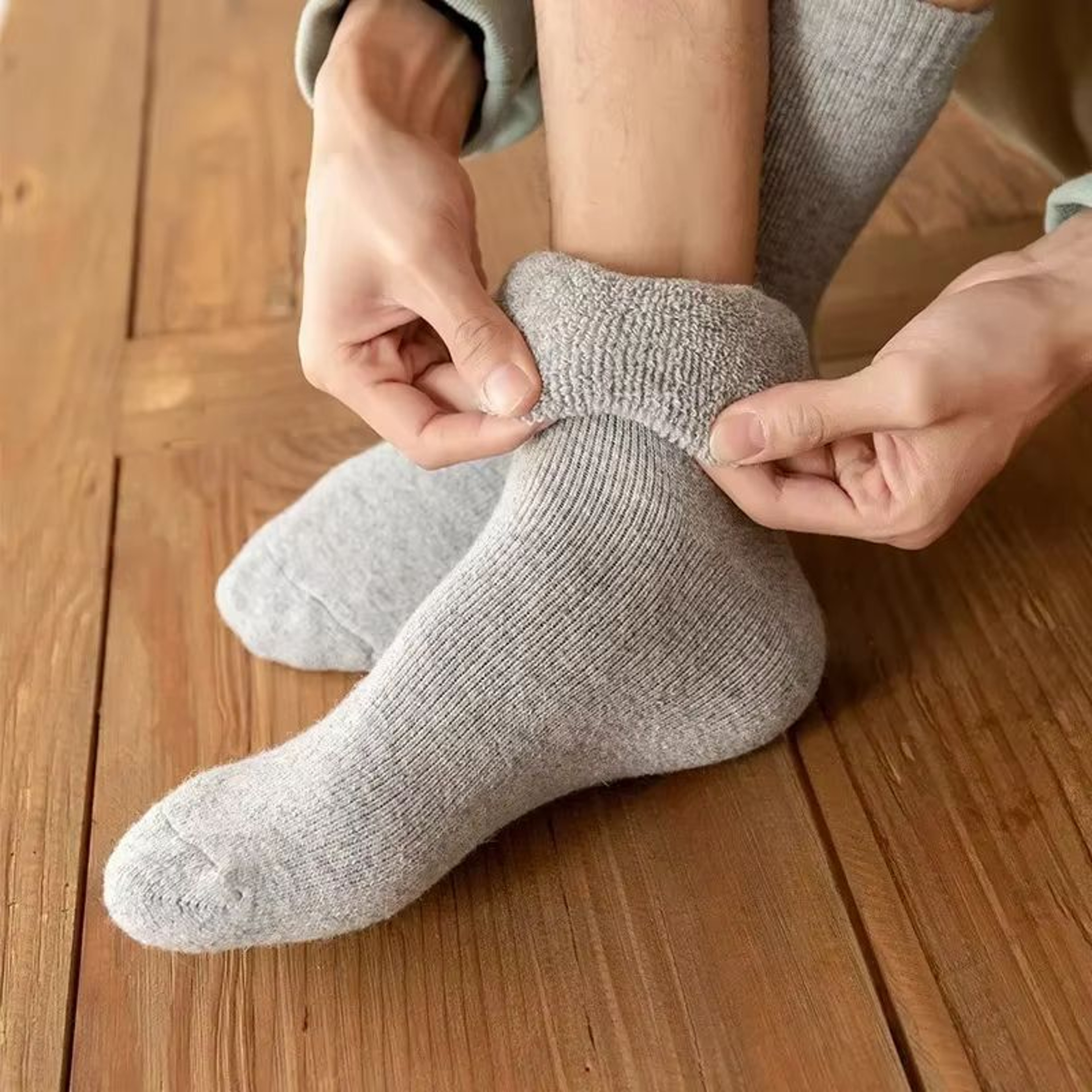 3 Pairs Thermal Wool Socks For Men And Women  Winter Cashmere Blend Thick Fleece Terry Loop Warm Sn 0