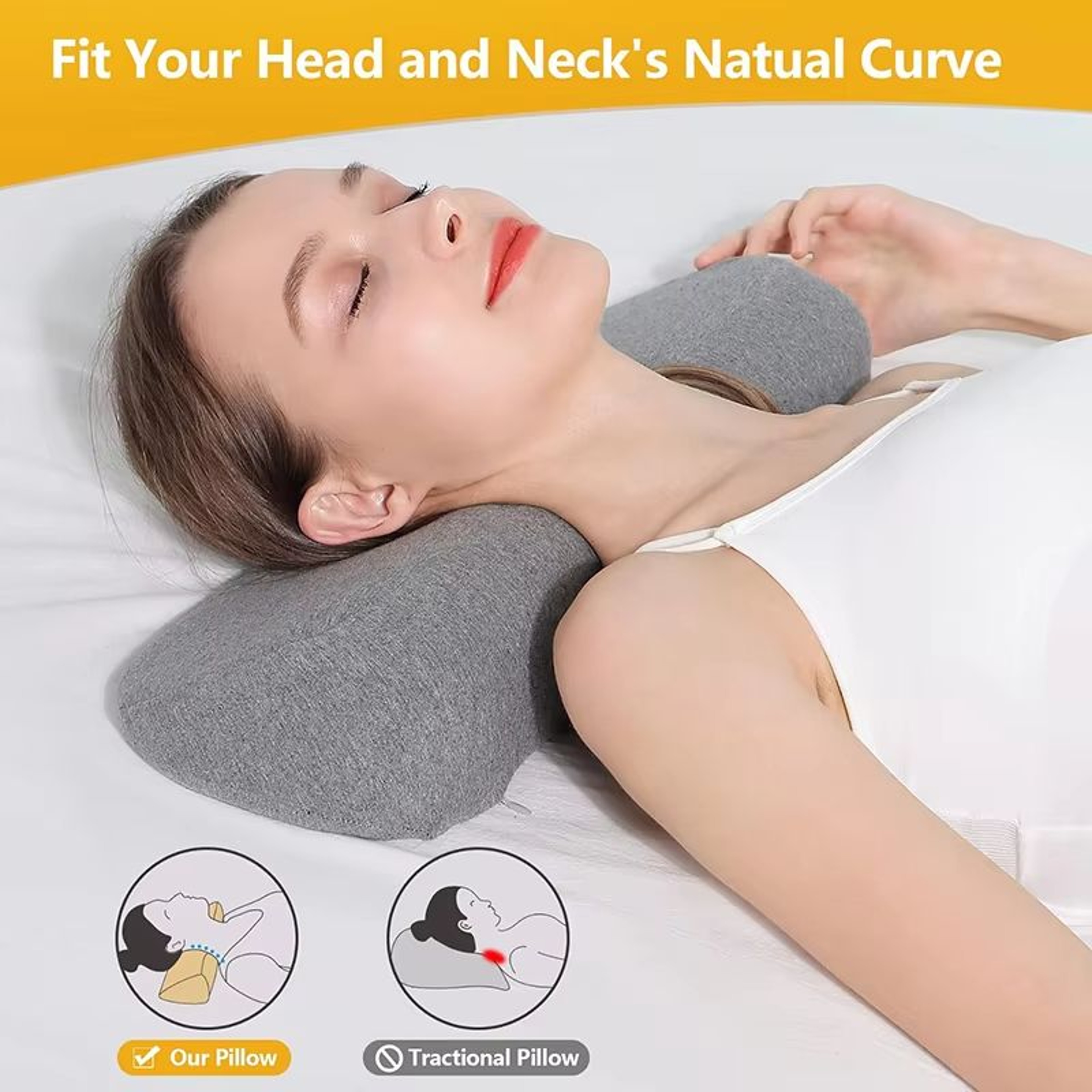 Orthopedic Memory Foam Cervical Pillow  Ergonomic Contour Neck Support For Back And Side Sleepers 2