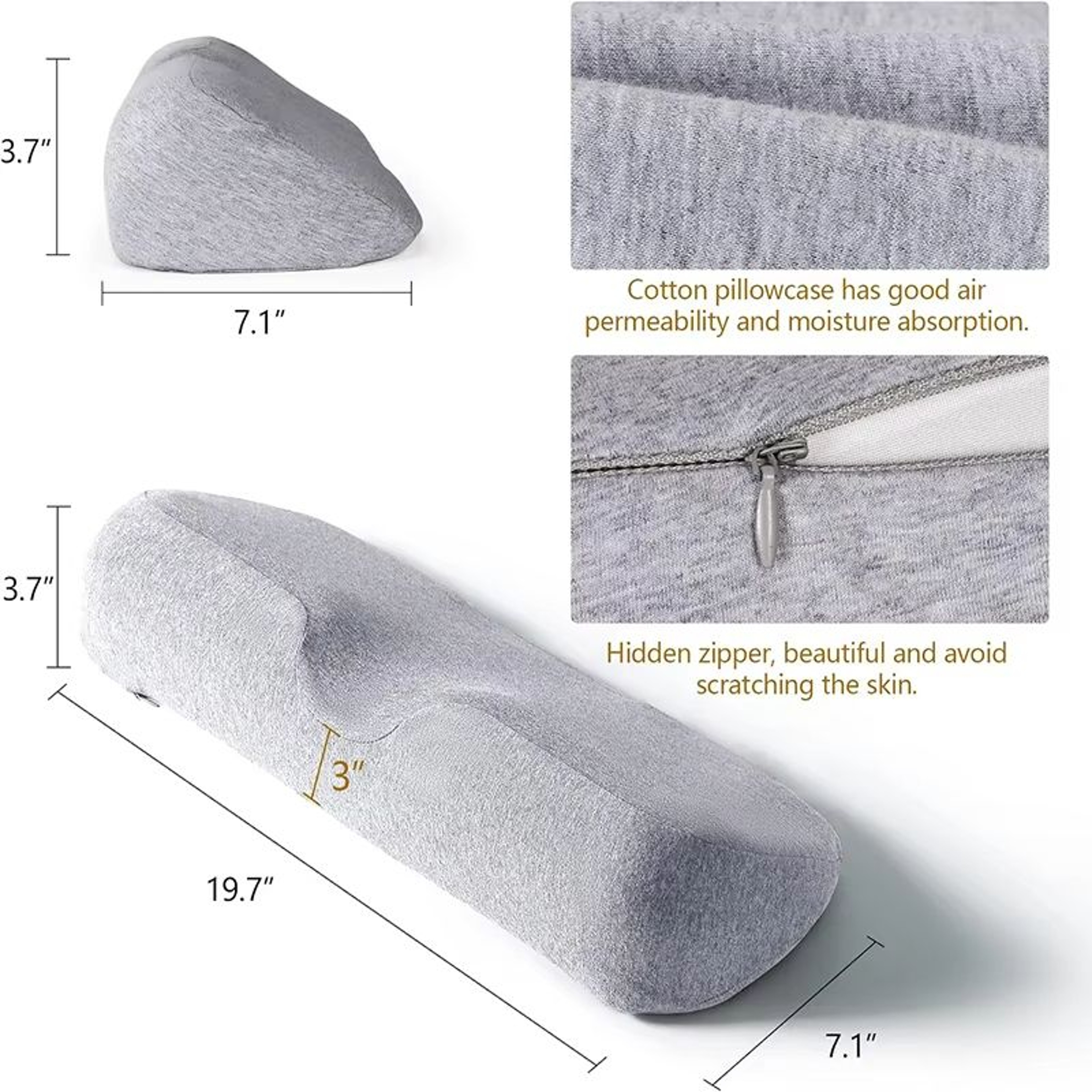Orthopedic Memory Foam Cervical Pillow  Ergonomic Contour Neck Support For Back And Side Sleepers 7