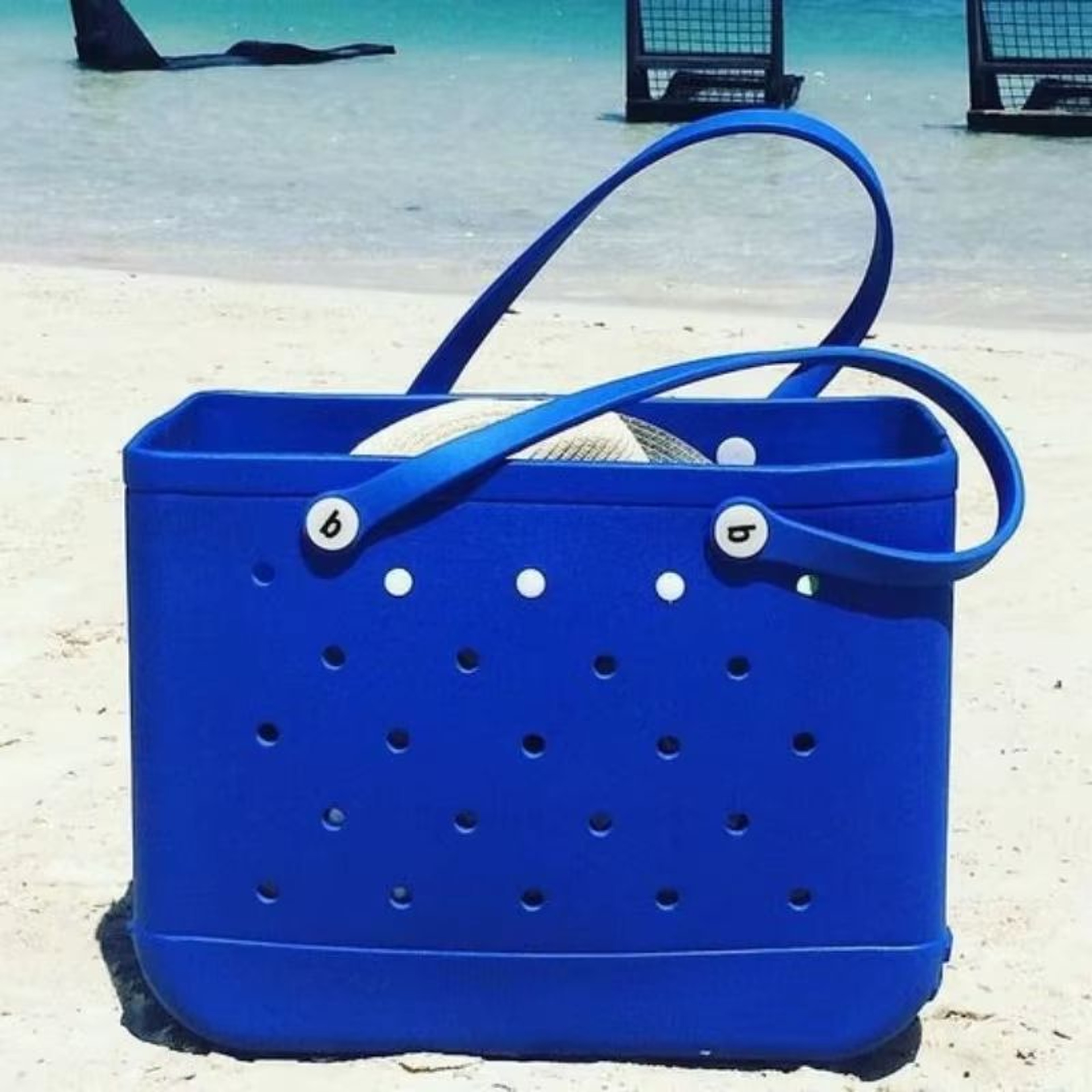 Extra Large Waterproof Beach Tote Bag  Durable EVA Rubber Picnic Travel And Shopping Storage Handba 4