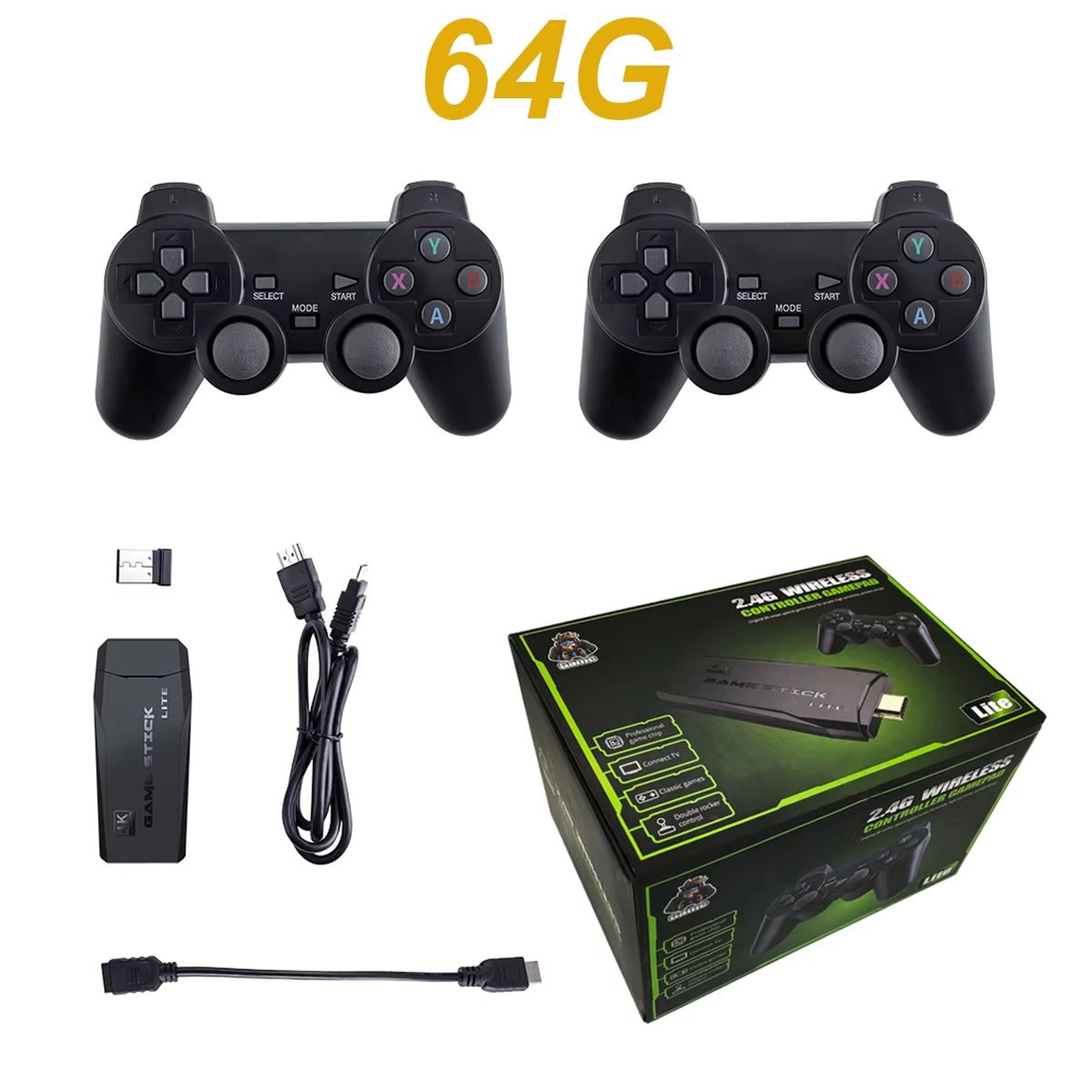 Retro Video Game Console 64GB With 20000 Builtin Games And Wireless Controllers 7