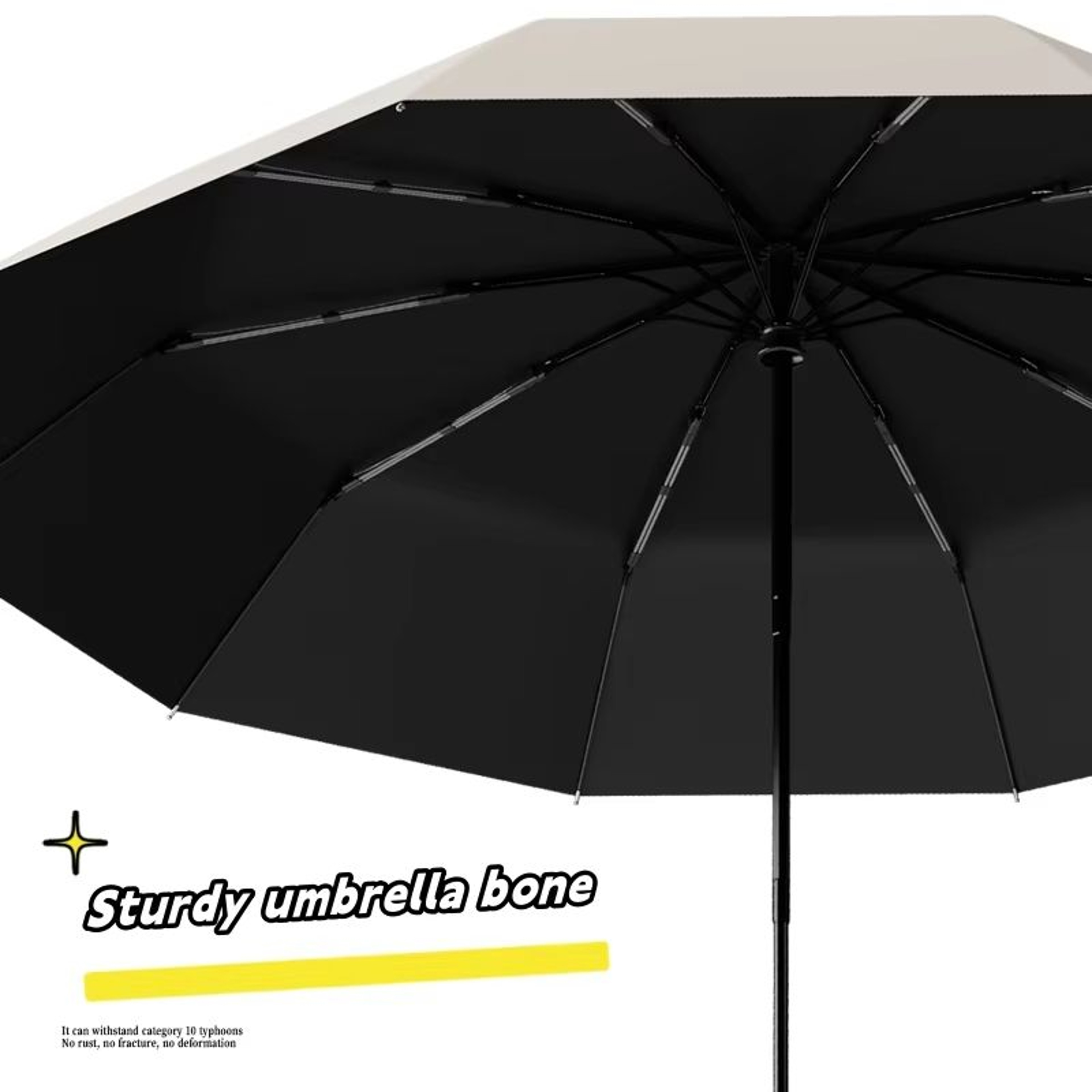 Extra Large Windproof Automatic Umbrella  UV Resistant Rain  Sun Protection With Reinforced Frame 4