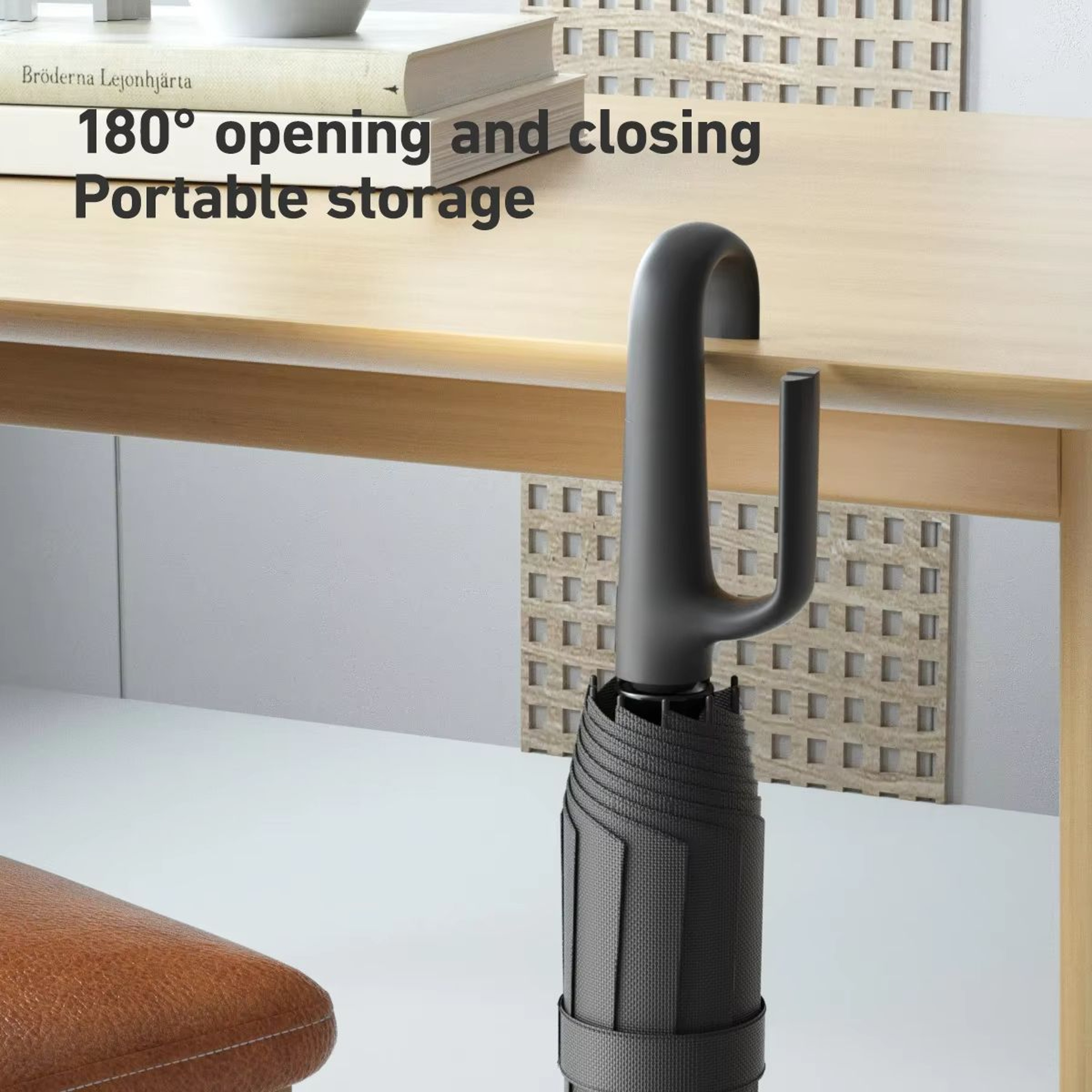 Automatic Folding Umbrella  Windproof DoubleLayer Portable And Sturdy Design For Men And Women 5