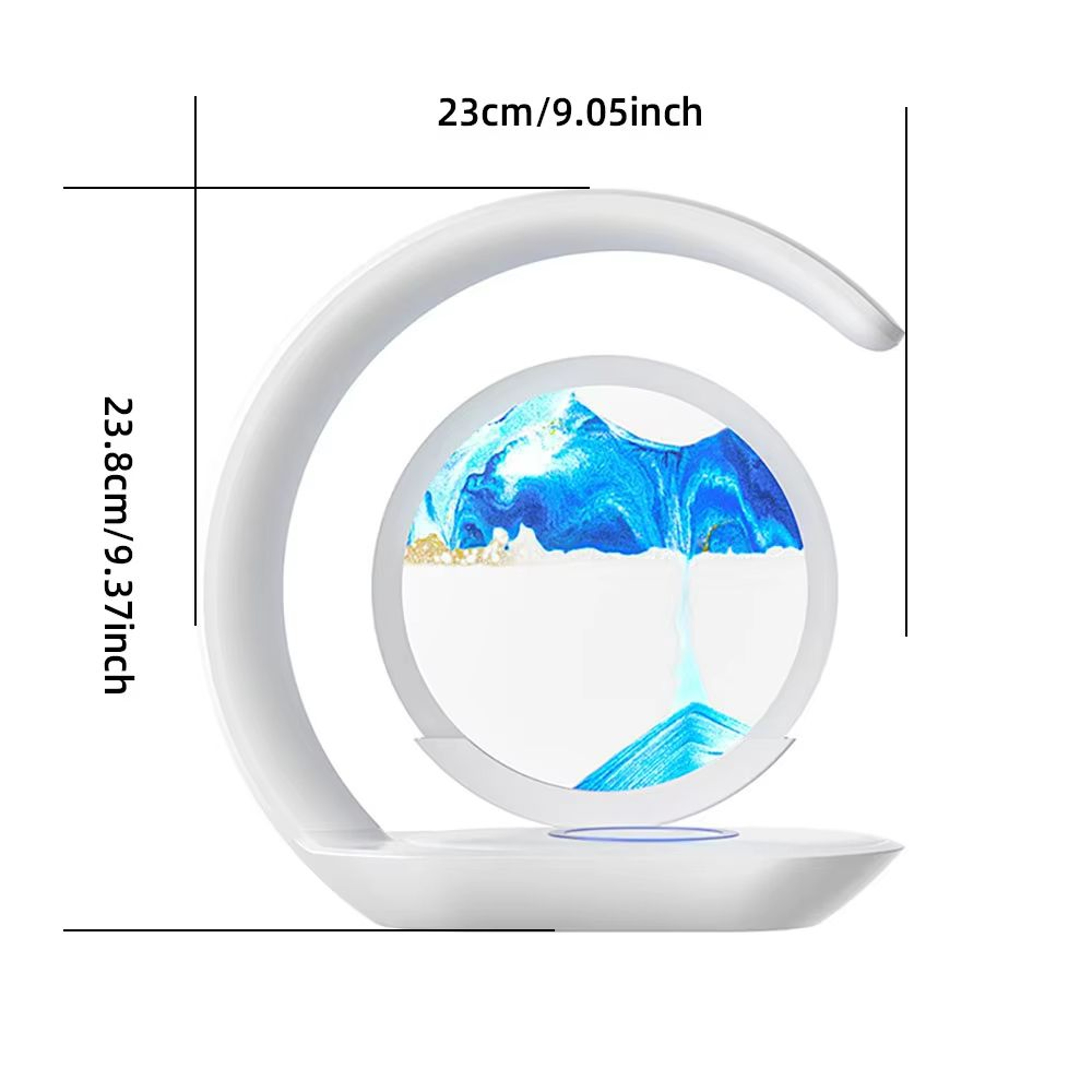 Quicksand Table Lamp With Wireless Charging  3D Sand Art Night Light  Desk Lamp For Home Or Office  3
