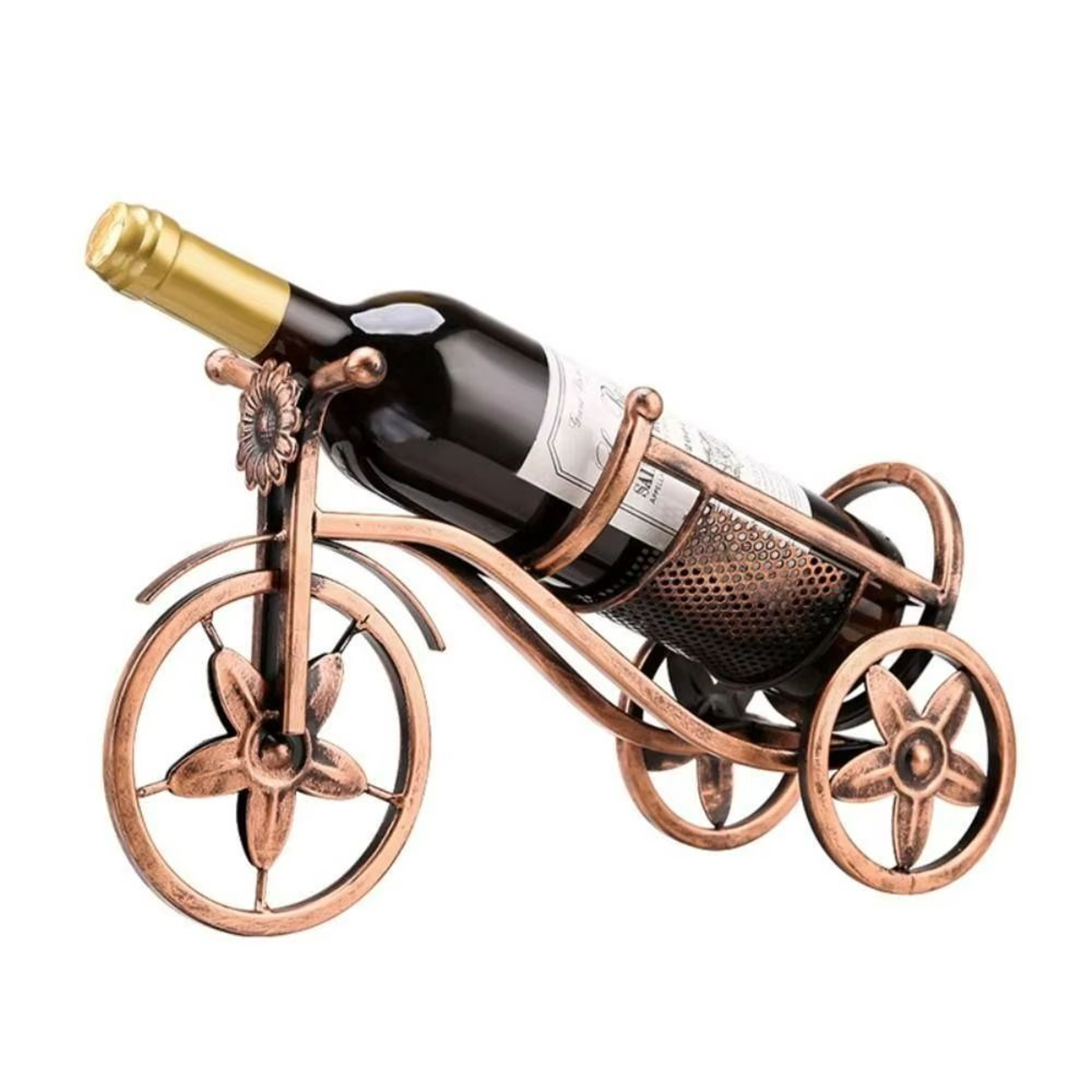 Vintage Metal Wine Rack  Creative Wine Bottle And Glass Holder For Bar  Home Decoration 6