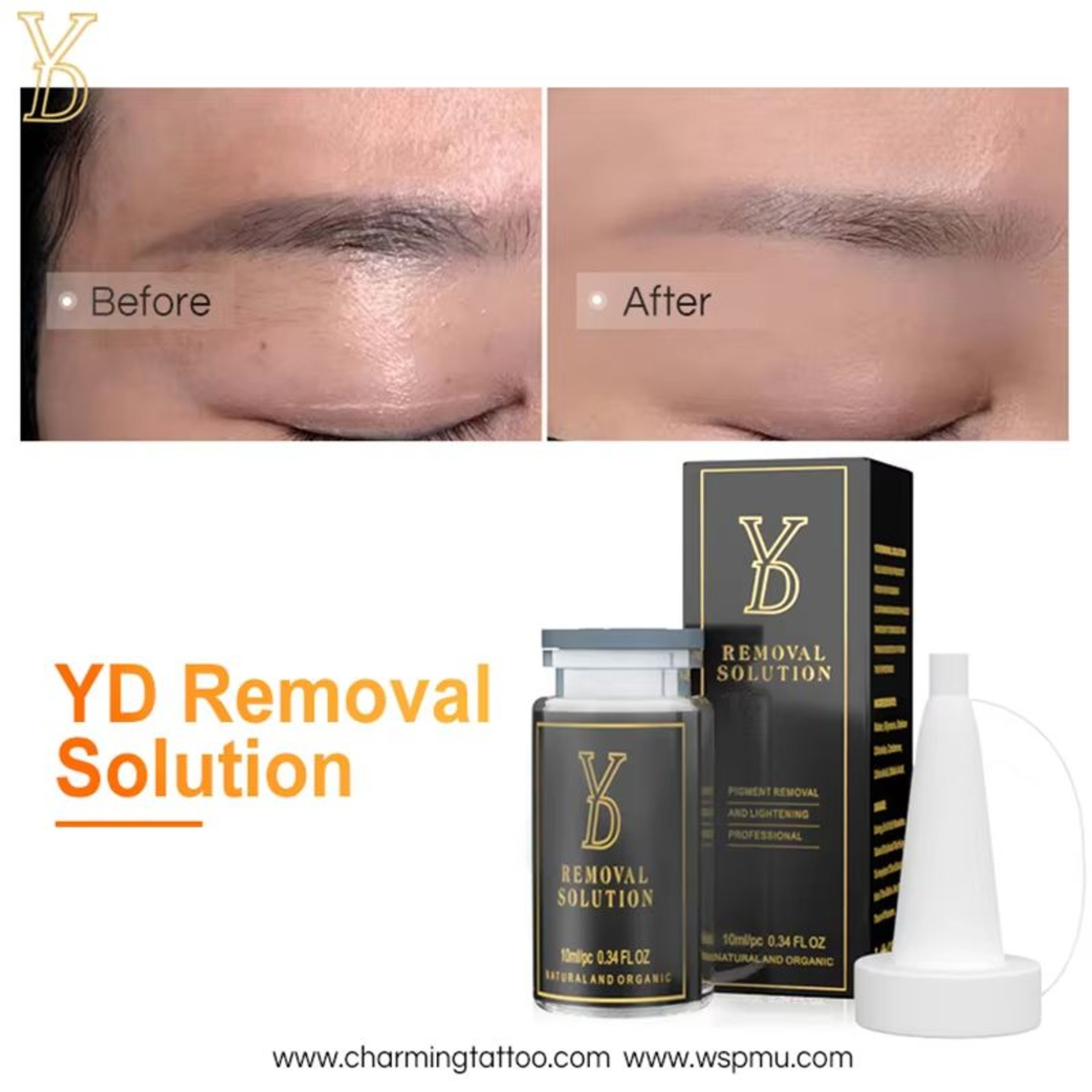 YD Tattoo Removal Solution  CE Certified 10ml Liquid For Fading Eyebrow Lip  Eyeliner Pigments 2