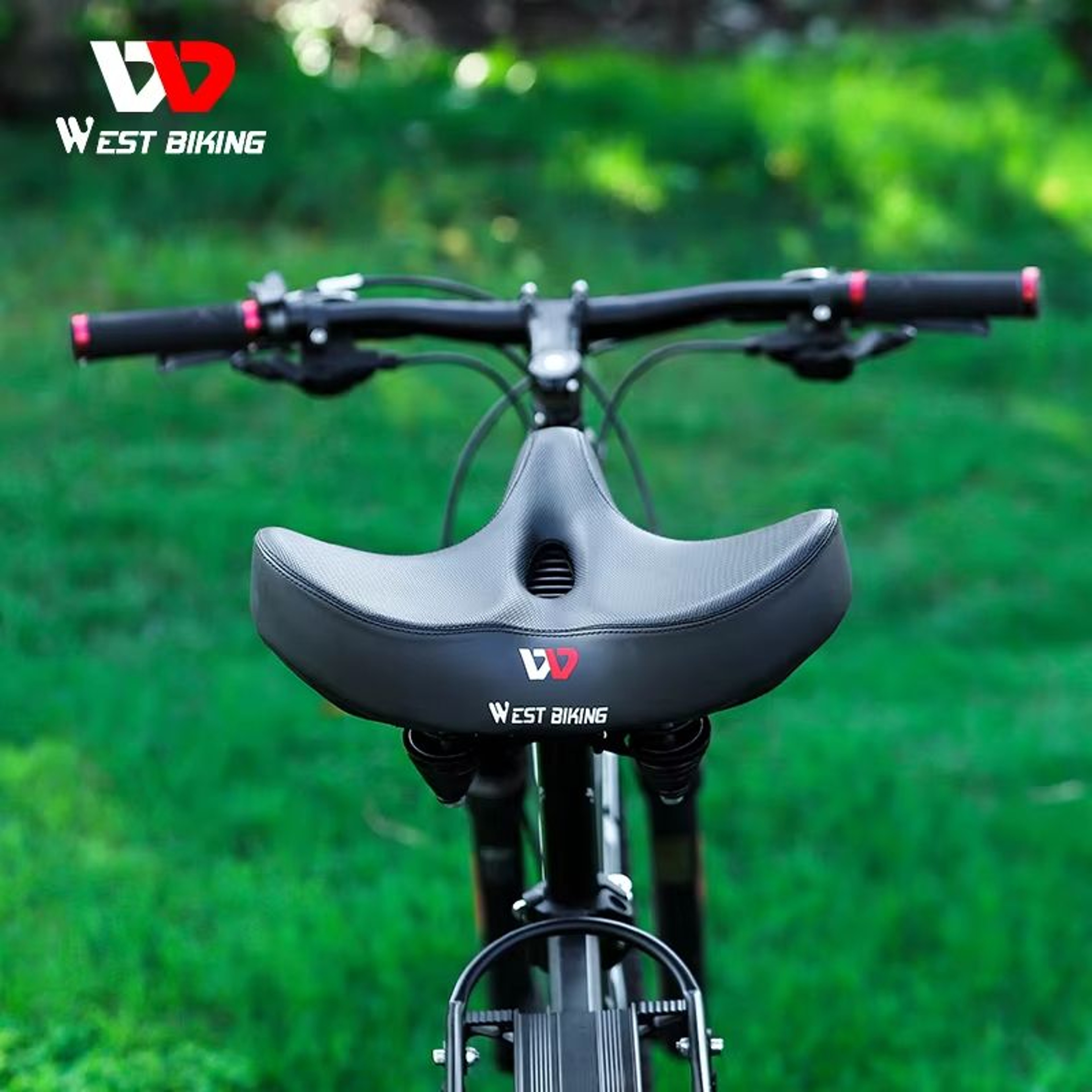 WEST BIKING Ergonomic Bicycle Saddle  Soft Breathable  Extra Wide Comfort Seat For Road MTB  City B 1