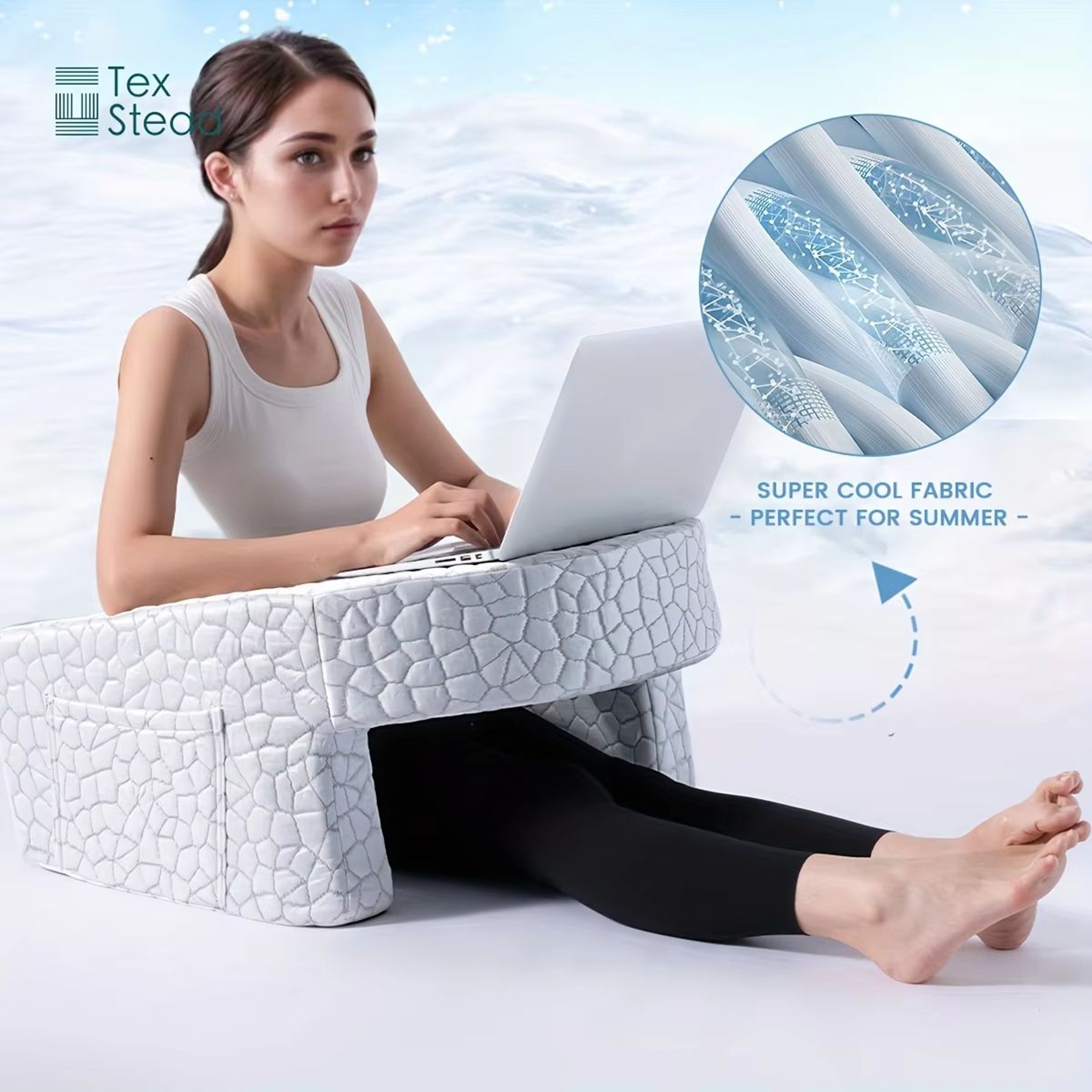 Extra Large Reading Pillow With Arm Rests  Memory Foam Bed Rest Pillow For Adults  Gamers 3