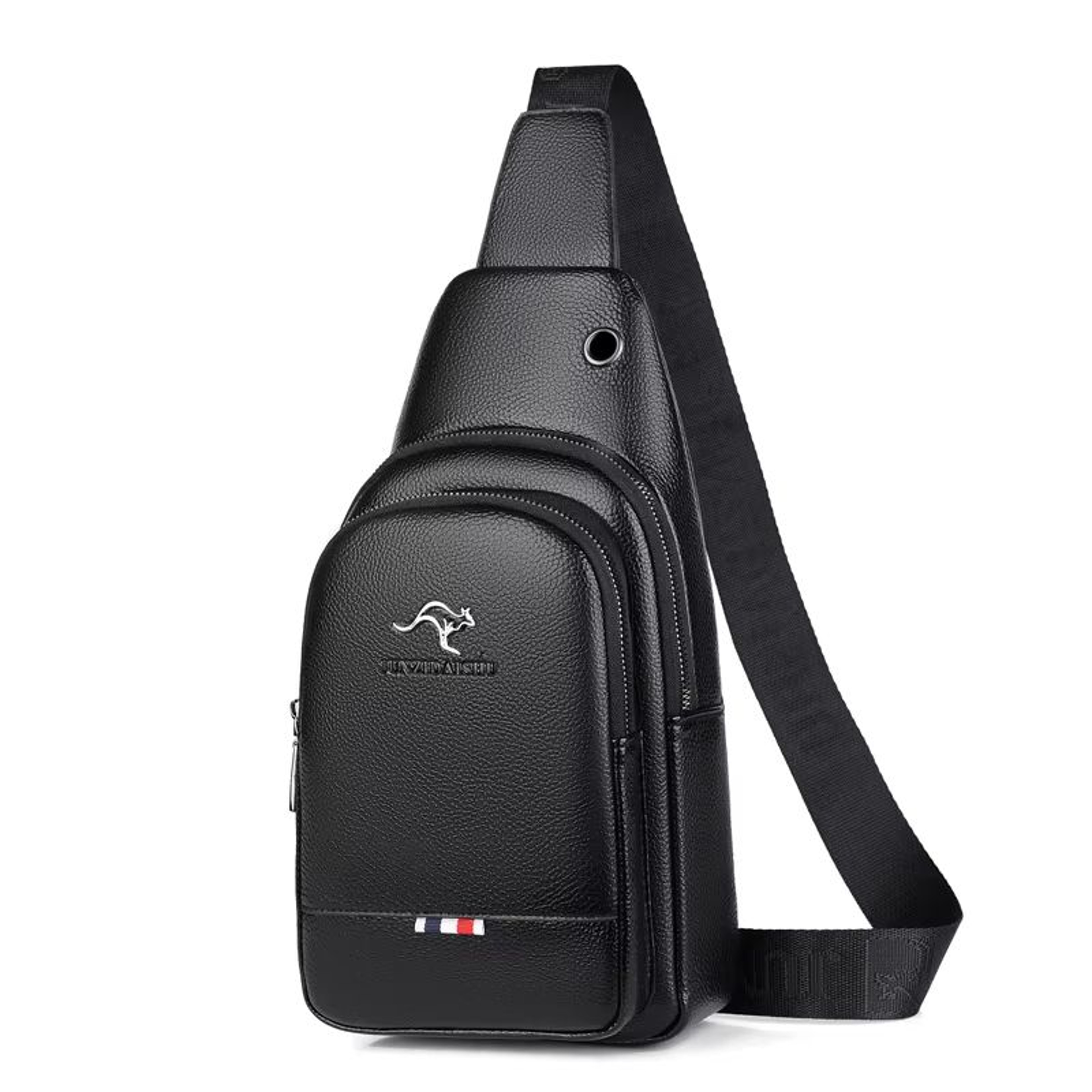 Mens Chest Pack Crossbody Bag  Luxury PU Leather Shoulder Bag For Everyday Use 6