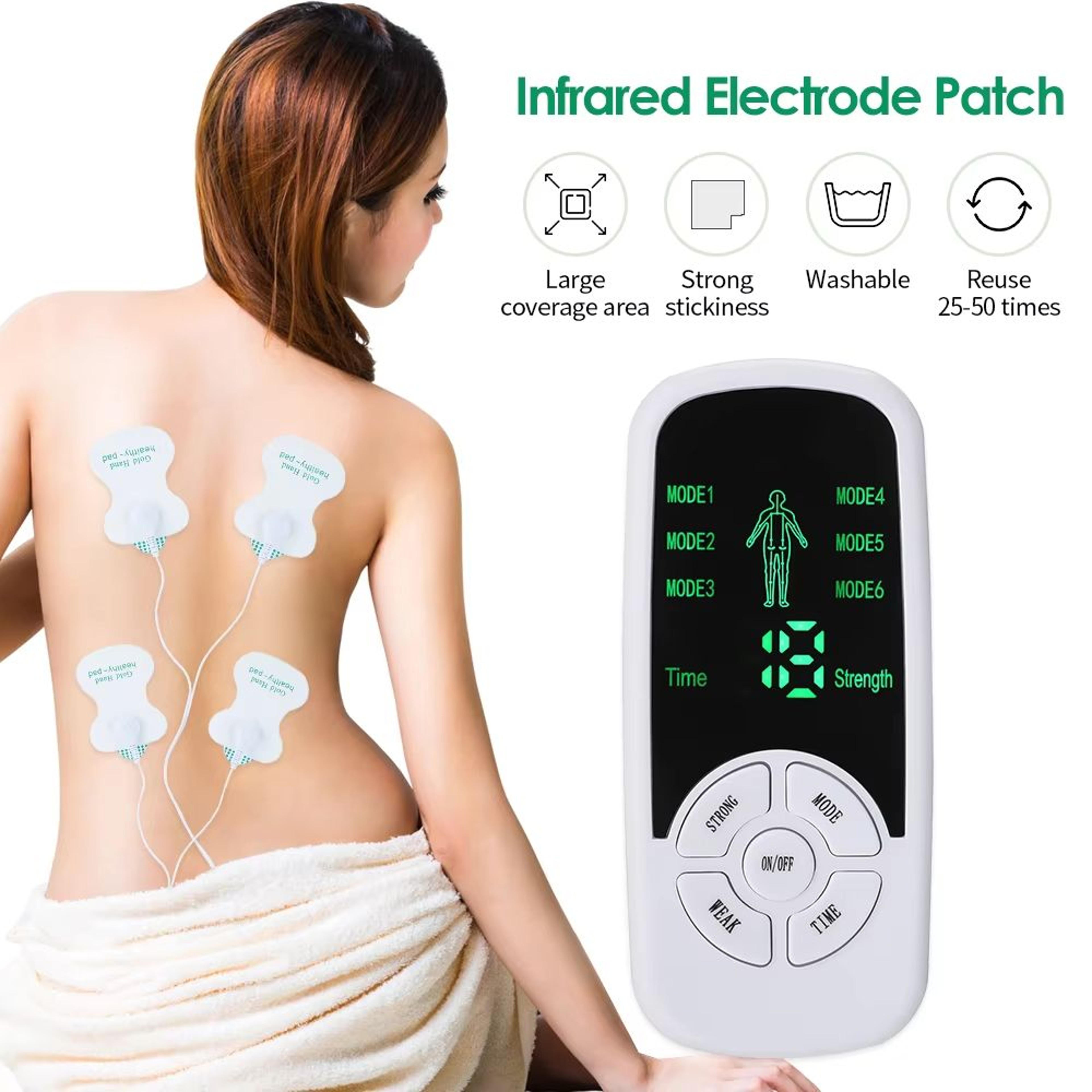 Electric Muscle Stimulator Tens Unit Body Massager For Back Neck And Physiotherapy 3