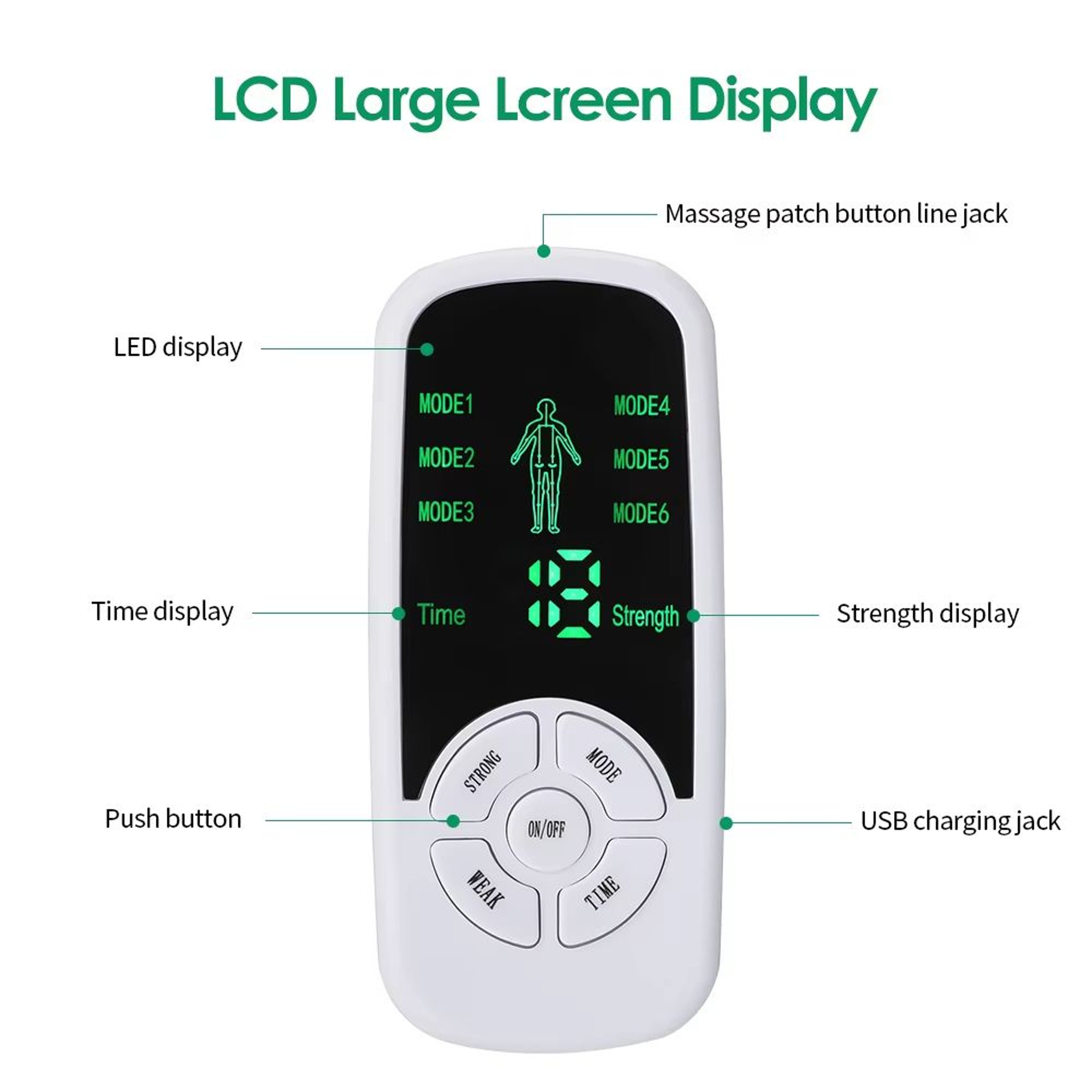 Electric Muscle Stimulator Tens Unit Body Massager For Back Neck And Physiotherapy 5