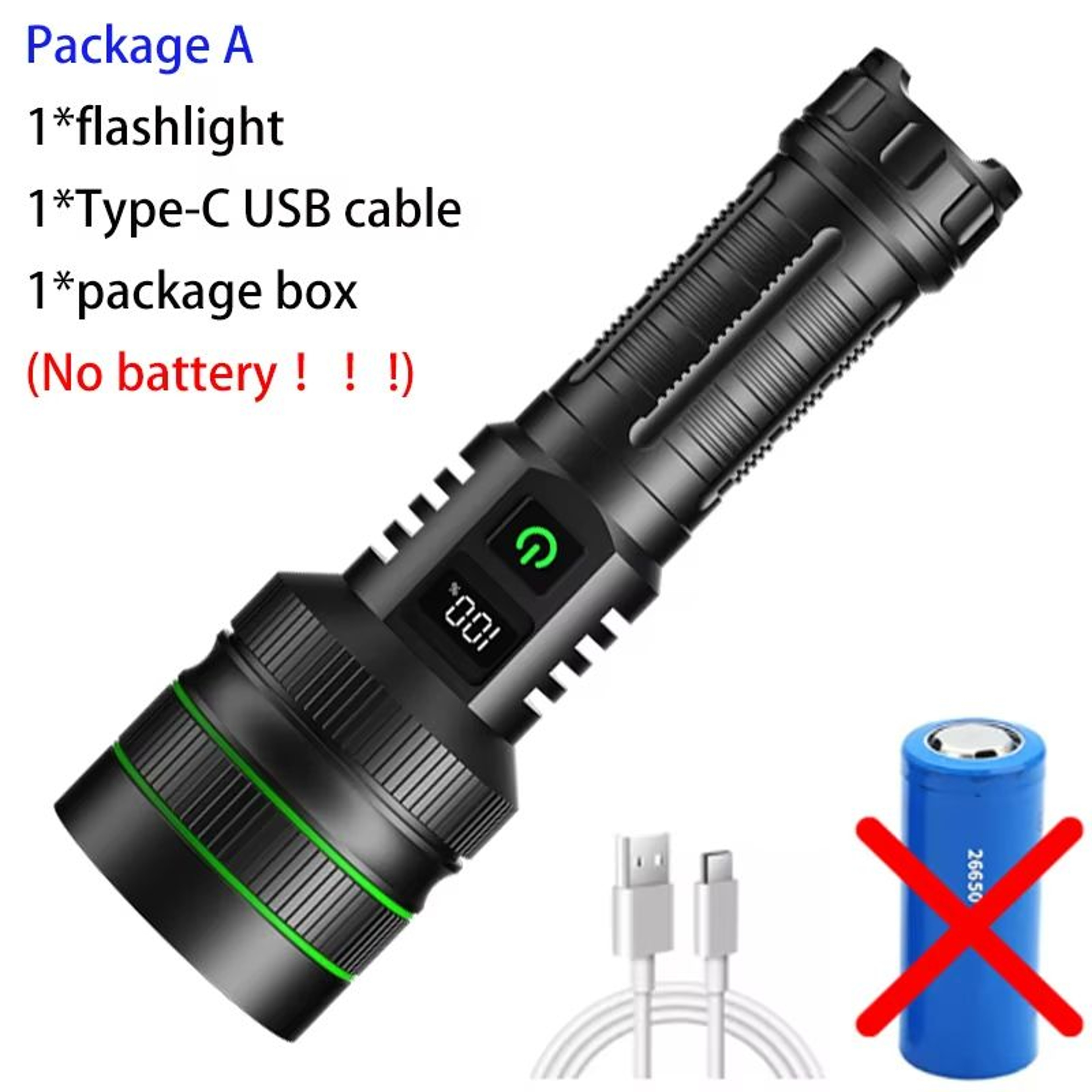 High Power LED Flashlight  USB Rechargeable Tactical Torch With Long Range Beam For Outdoor Adventu 6