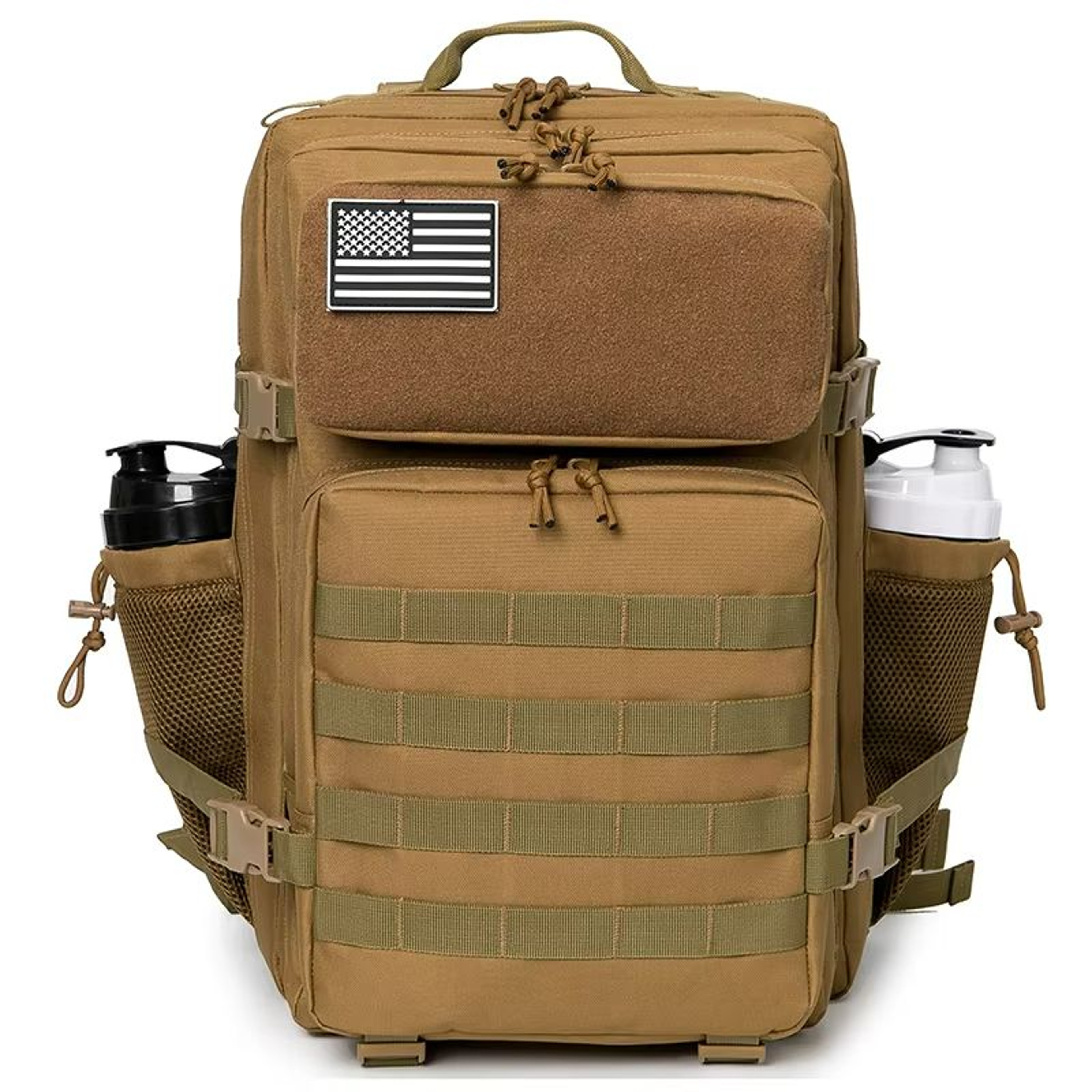 45L Tactical Backpack  MOLLE Survival Rucksack With Bottle Holder For Hiking Hunting  Outdoor Adven 12