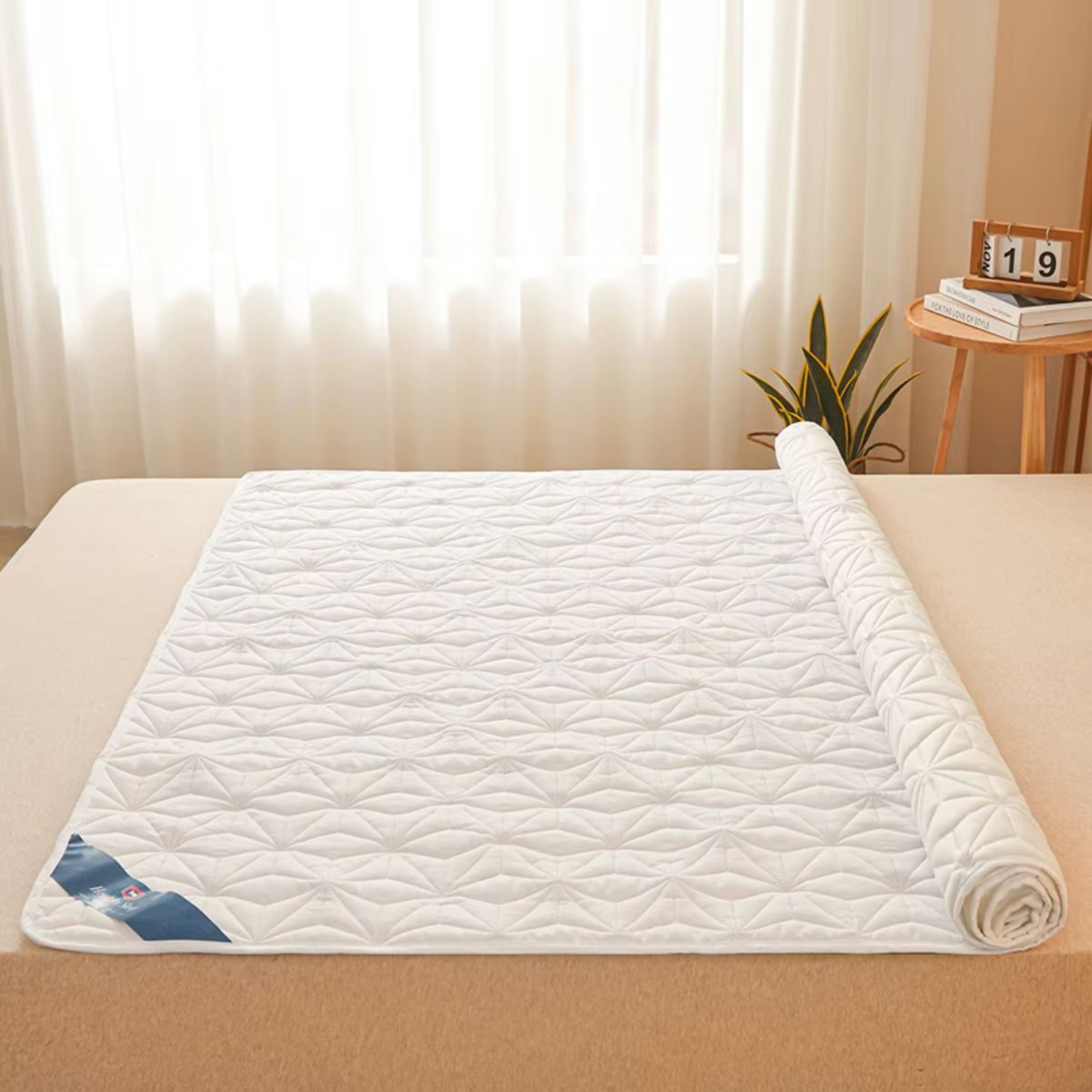 Breathable Waterproof Mattress Protector With Elastic Straps  Noiseless Deep Pocket Cover Pad 4