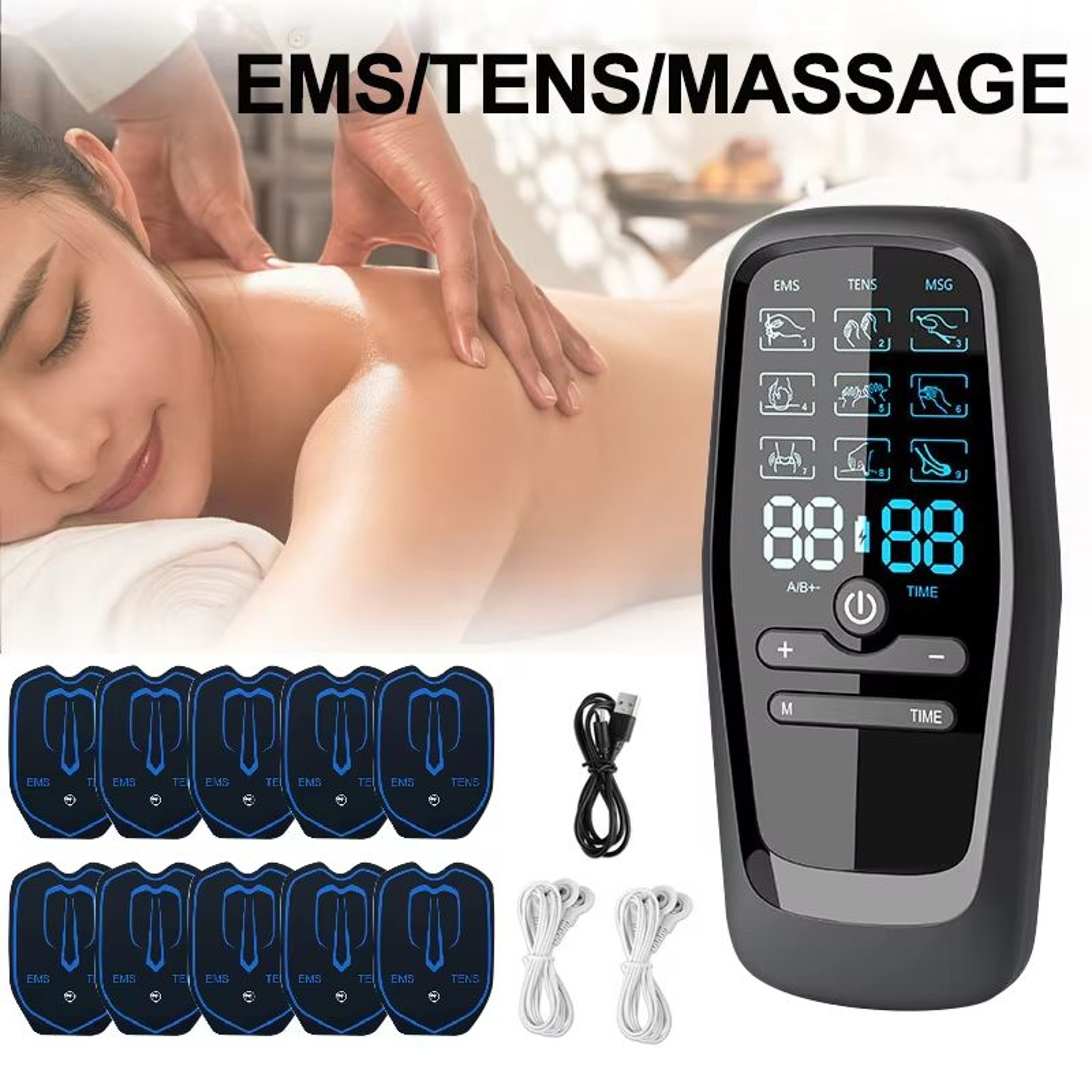 Physiotherapy EMS Muscle Stimulator  Digital Electrotherapy Massager For Pain Relief  Body Slimming 0