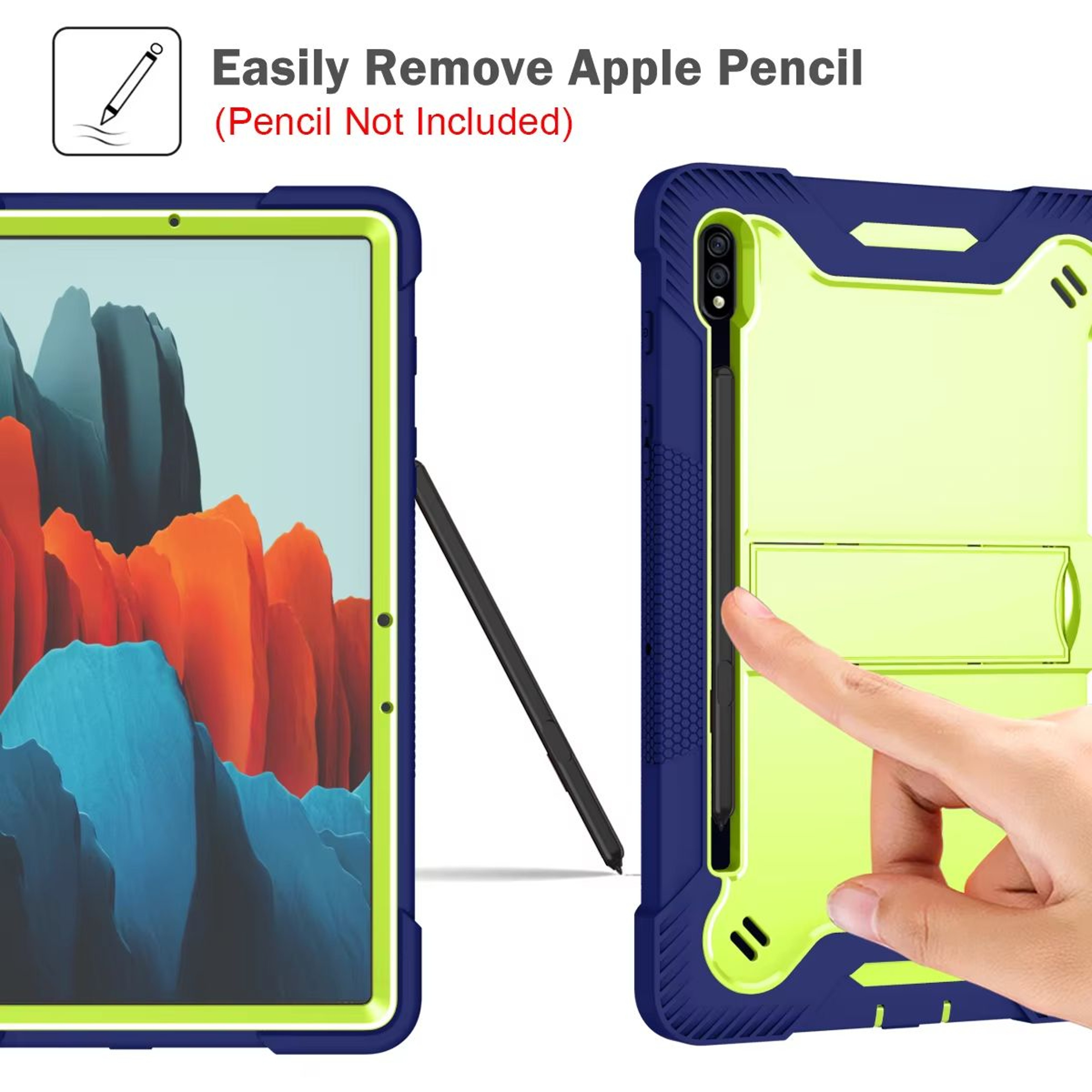 Heavy Duty Armor Case For Samsung Galaxy Tab  Rugged Shockproof PC  Silicone Hybrid Cover For Kids  2
