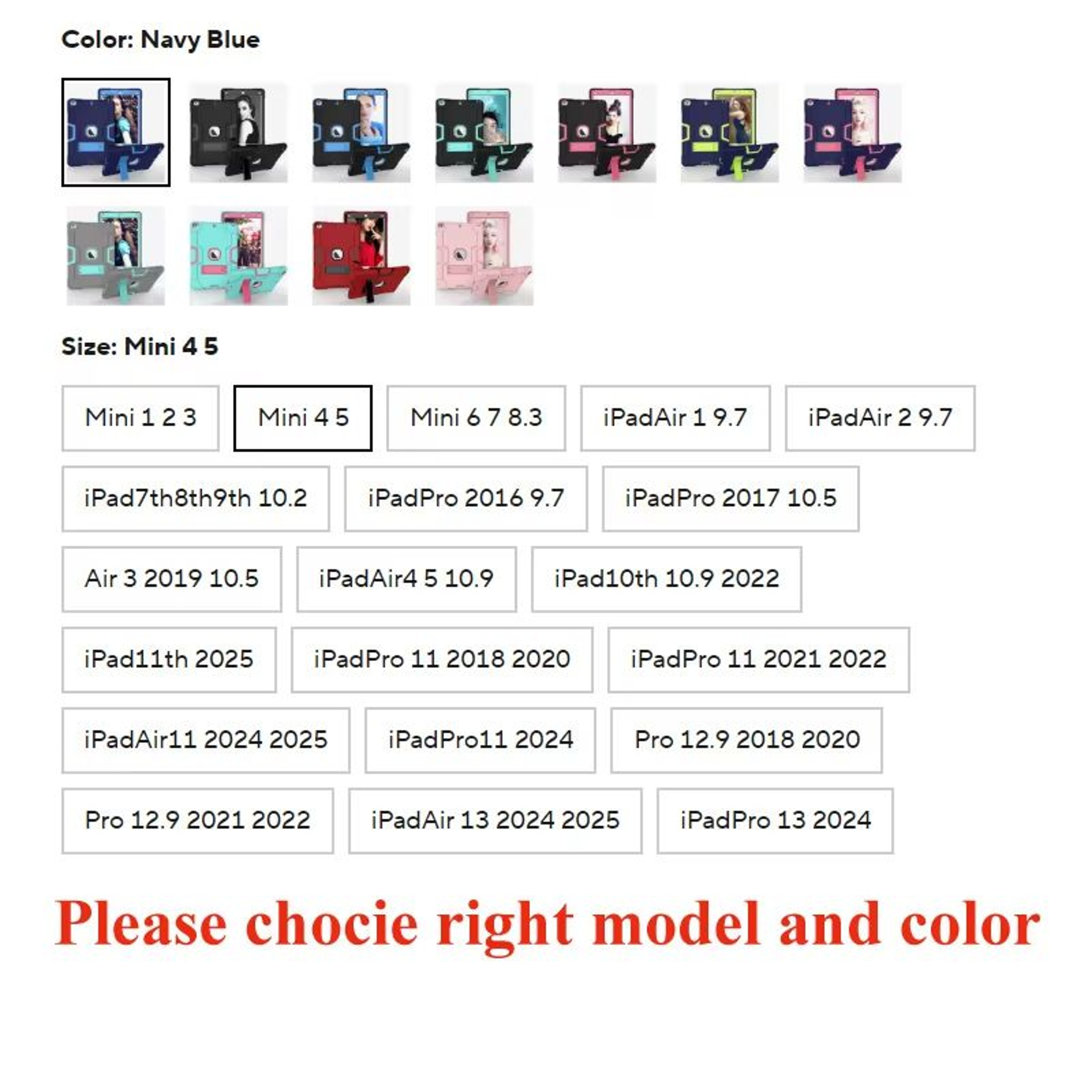 Soft Silicone Kids Case For IPad Mini Air Pro 7th11th Gen  Durable Childproof Protective Tablet Cov 5
