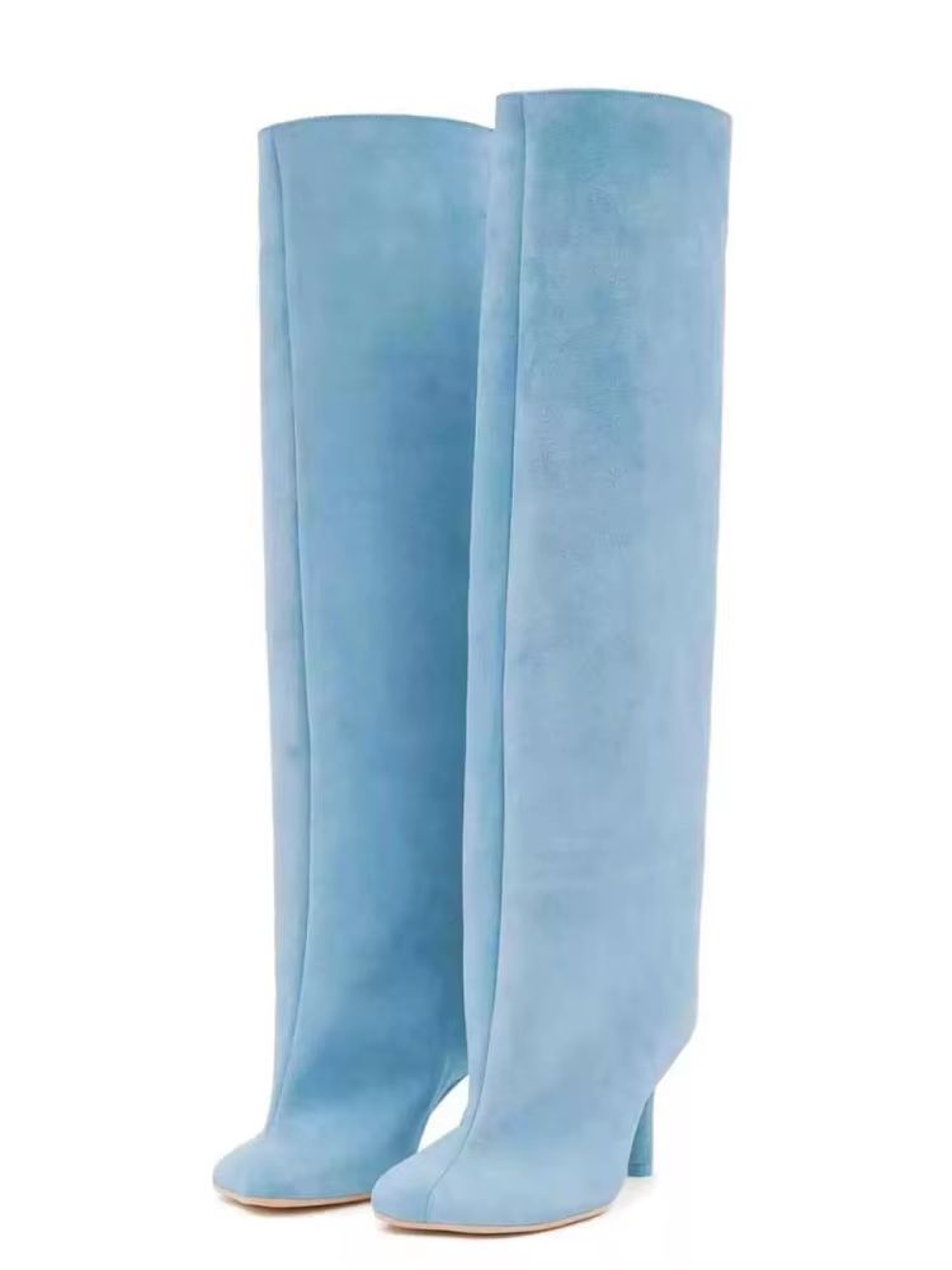 Autumn Winter Womens Knee High Boots  6cm Slim High Heels Round Toe Fashion Long Boots KnightInspir