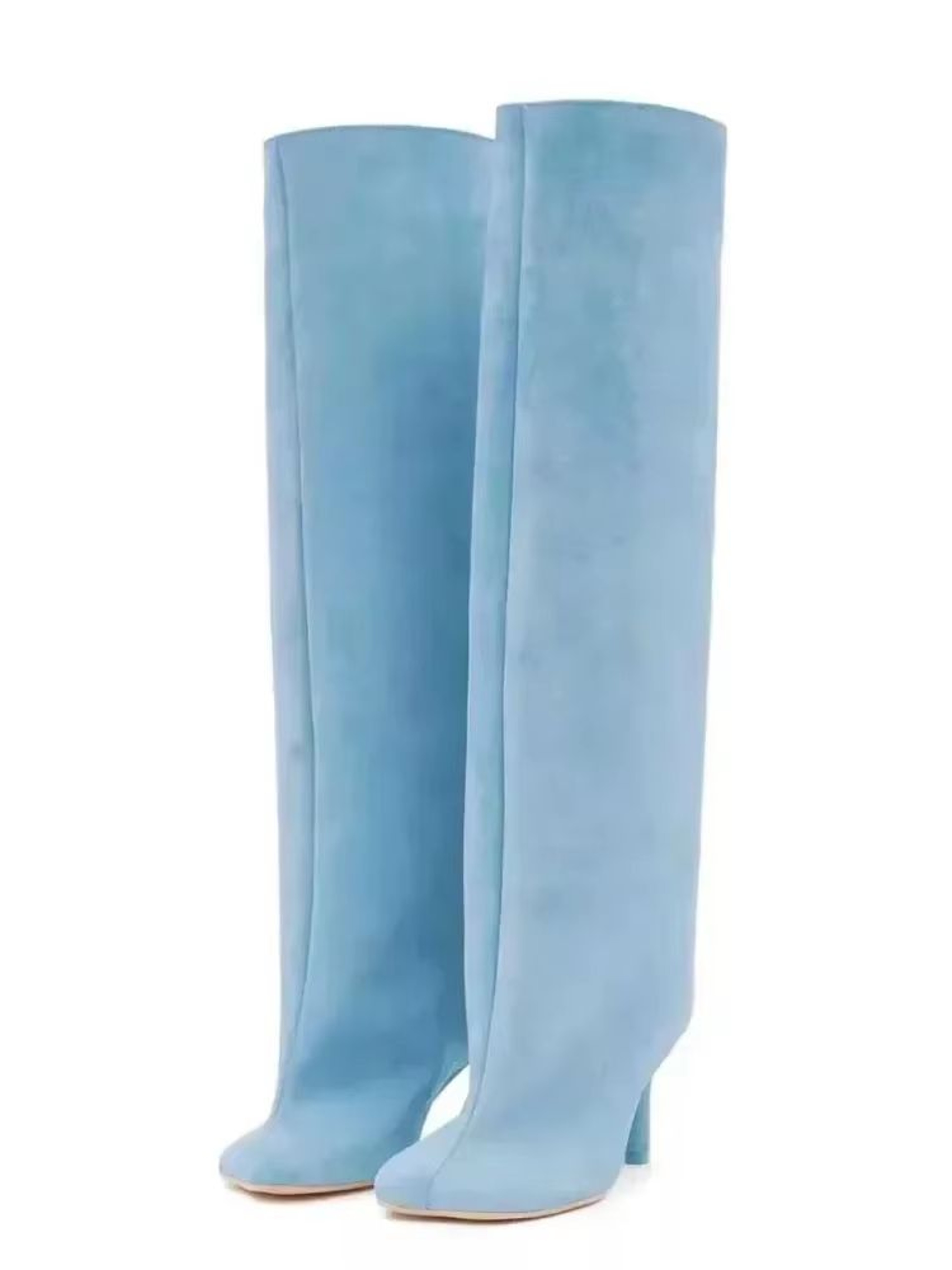 Autumn Winter Womens Knee High Boots  6cm Slim High Heels Round Toe Fashion Long Boots KnightInspir