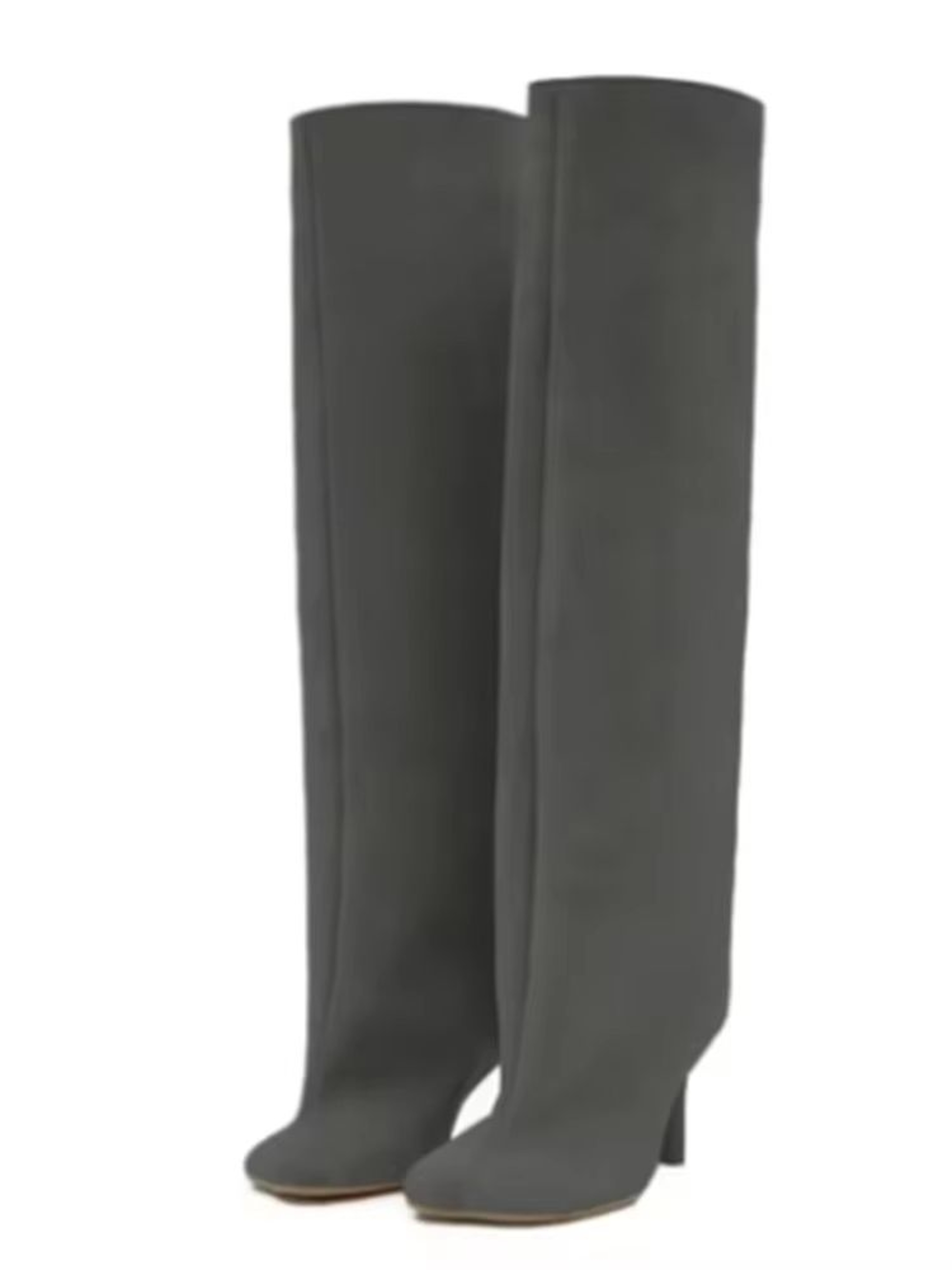Autumn Winter Womens Knee High Boots  6cm Slim High Heels Round Toe Fashion Long Boots KnightInspir