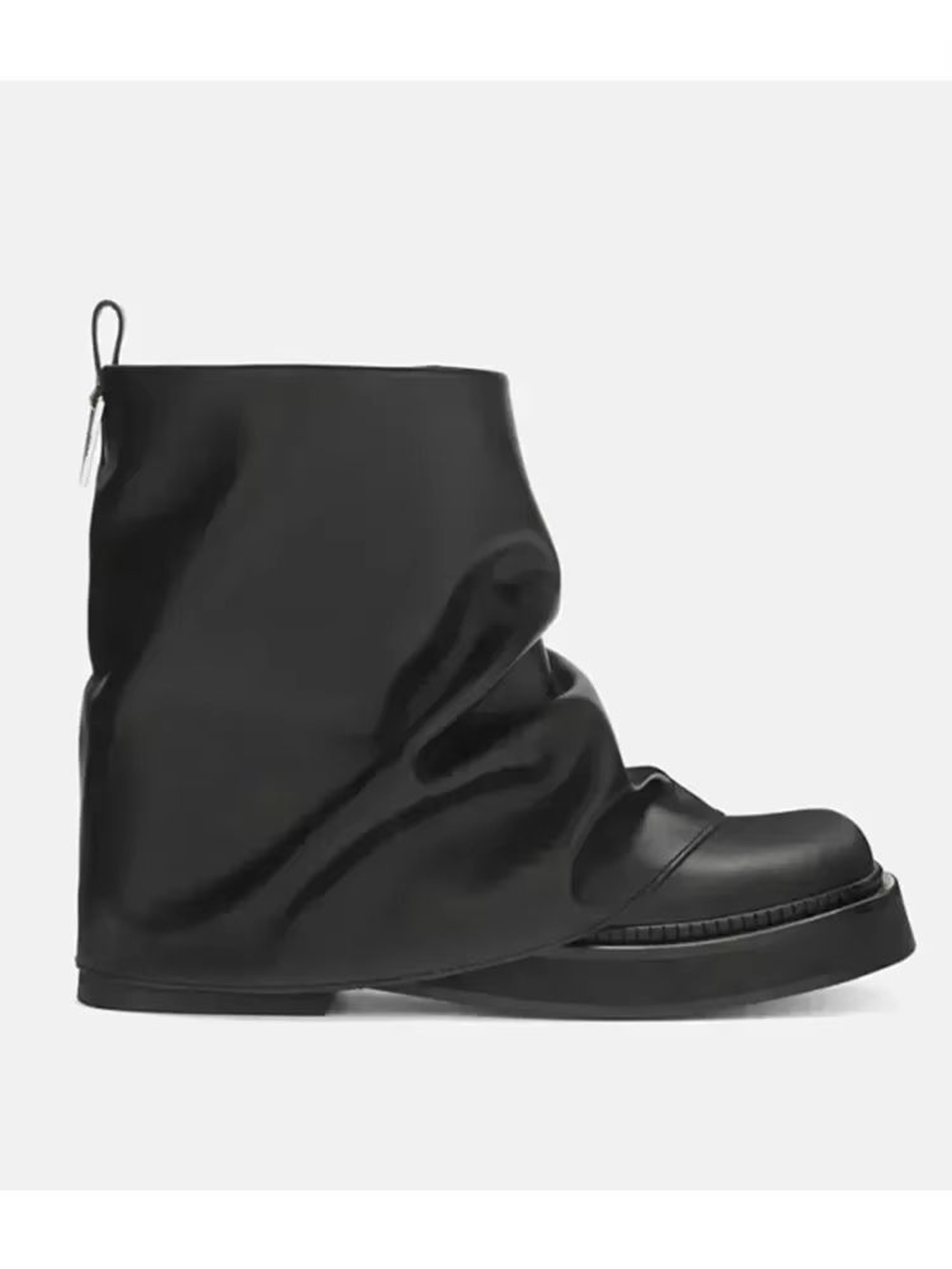 Womens Autumn Winter Calf Boots  Pleated Leather MidLeg Design With Thick High Heels 6