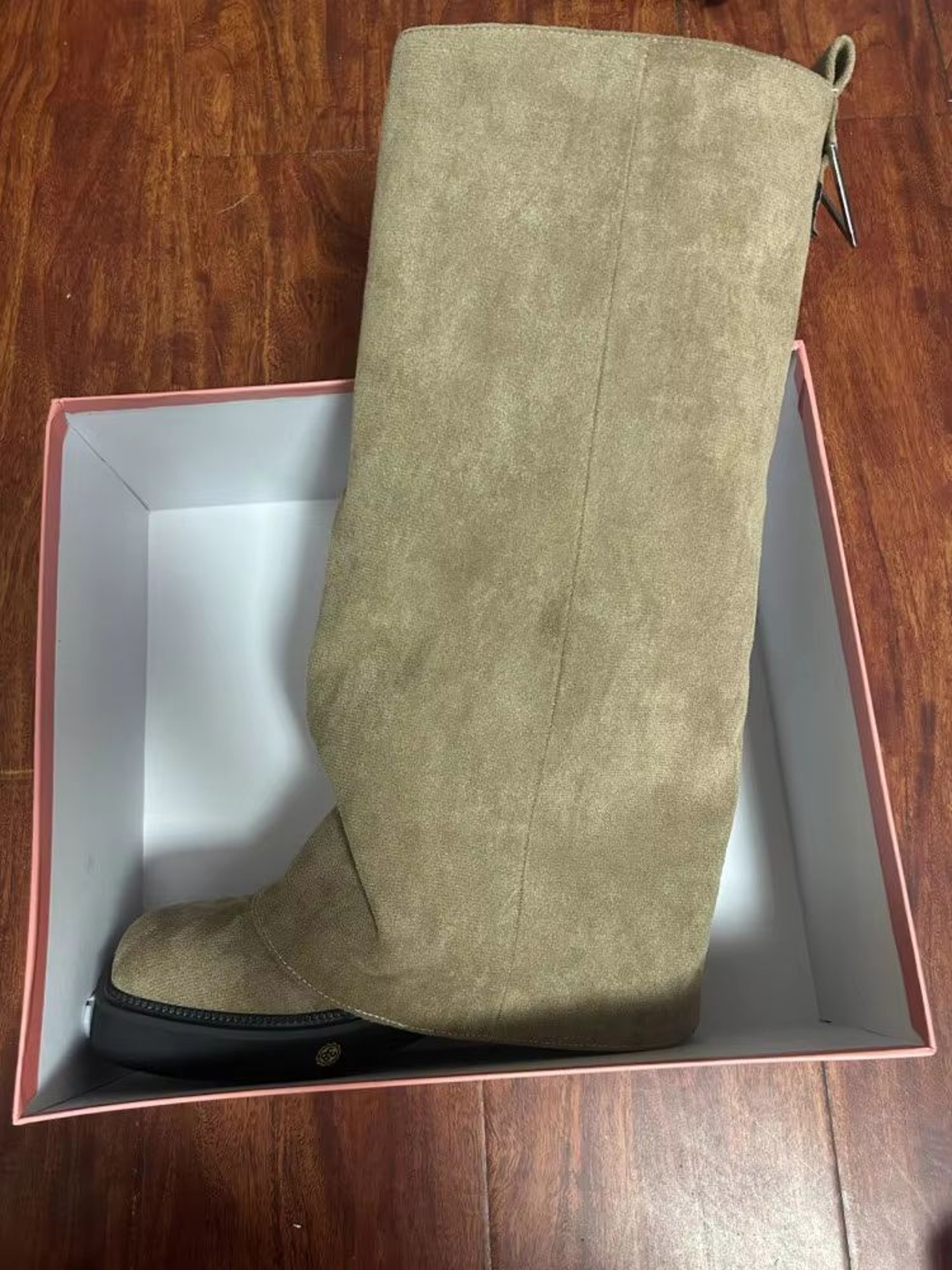Womens Autumn Winter Calf Boots  Pleated Leather MidLeg Design With Thick High Heels 13